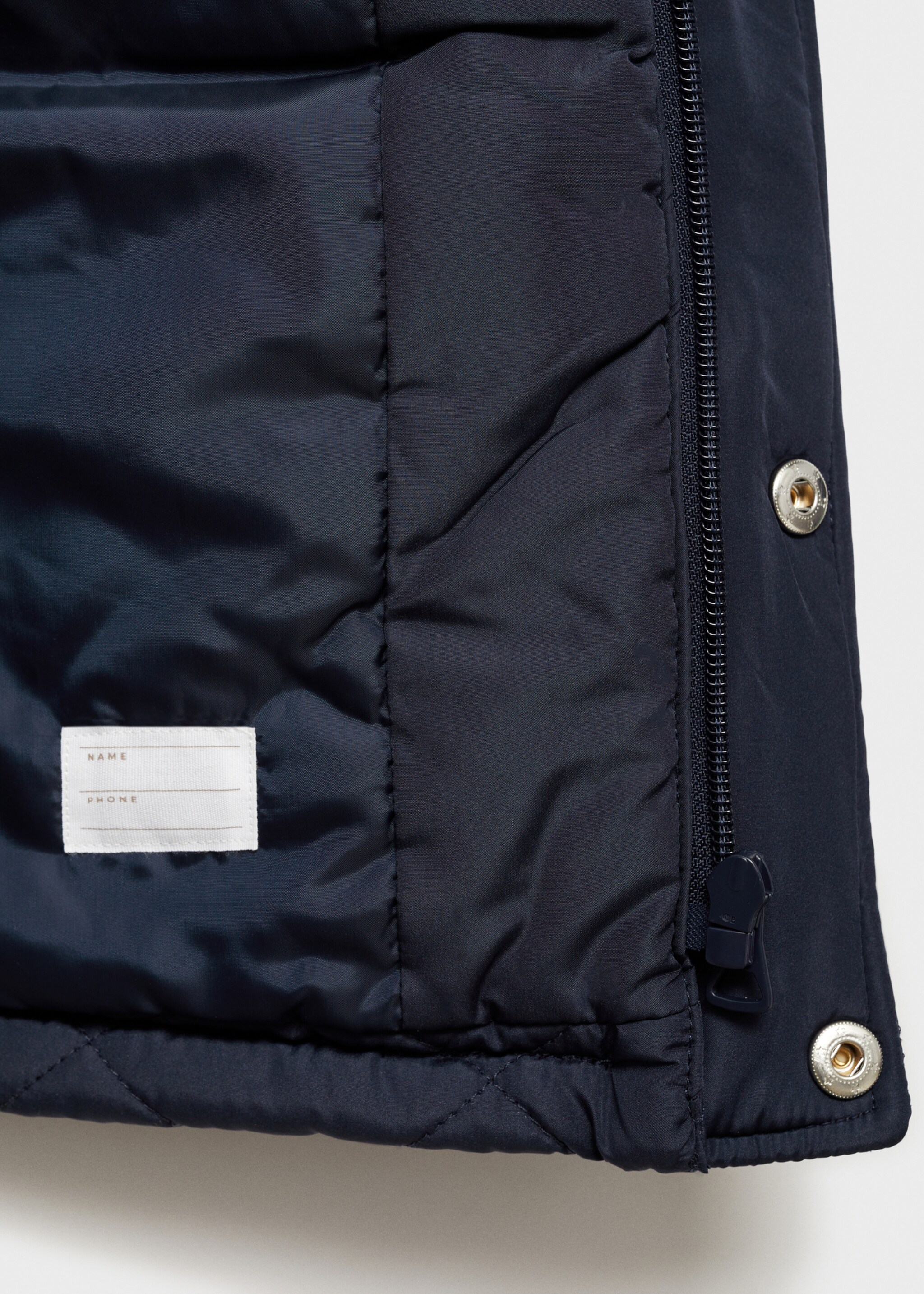 Anorak matelassé losanges - Détail de l'article 0, Bleu marine foncé. Ref: 77033667-00.