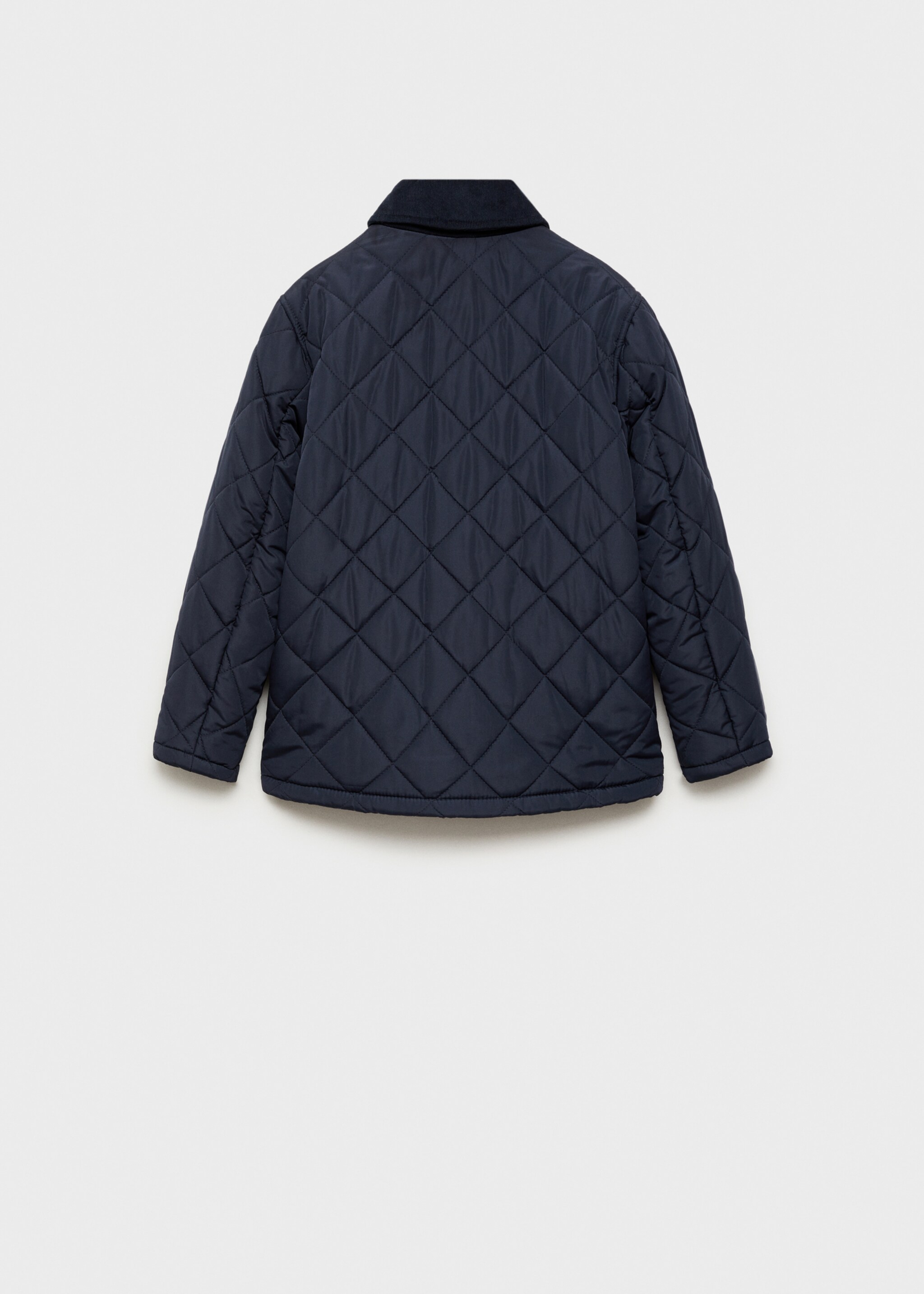 Anorak matelassé losanges - Verso de l’article, Bleu marine foncé. Ref: 77033667-00.