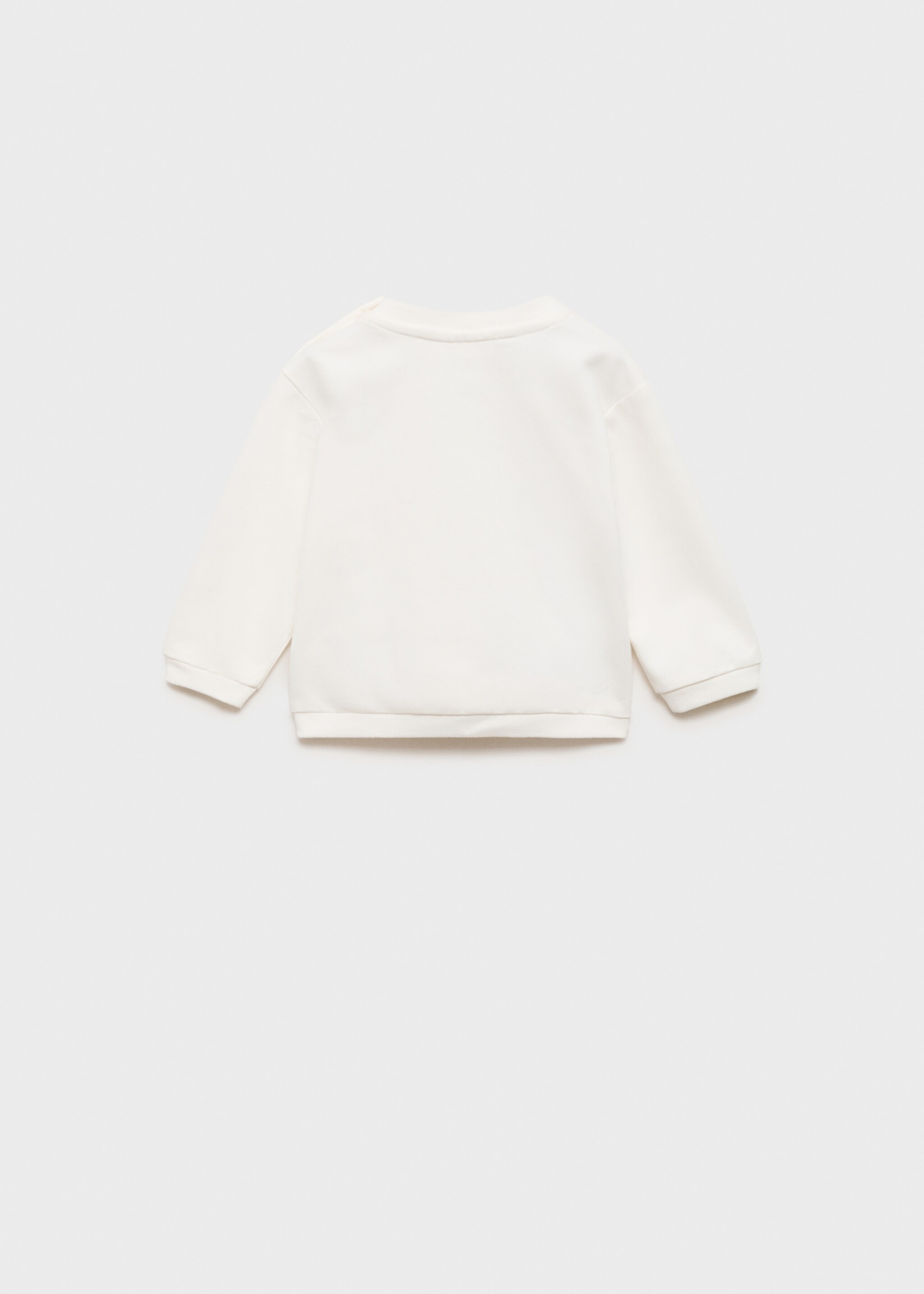 Sweatshirt björnmönster - Artikelns baksida, Benvit. Ref: 77033668-00.