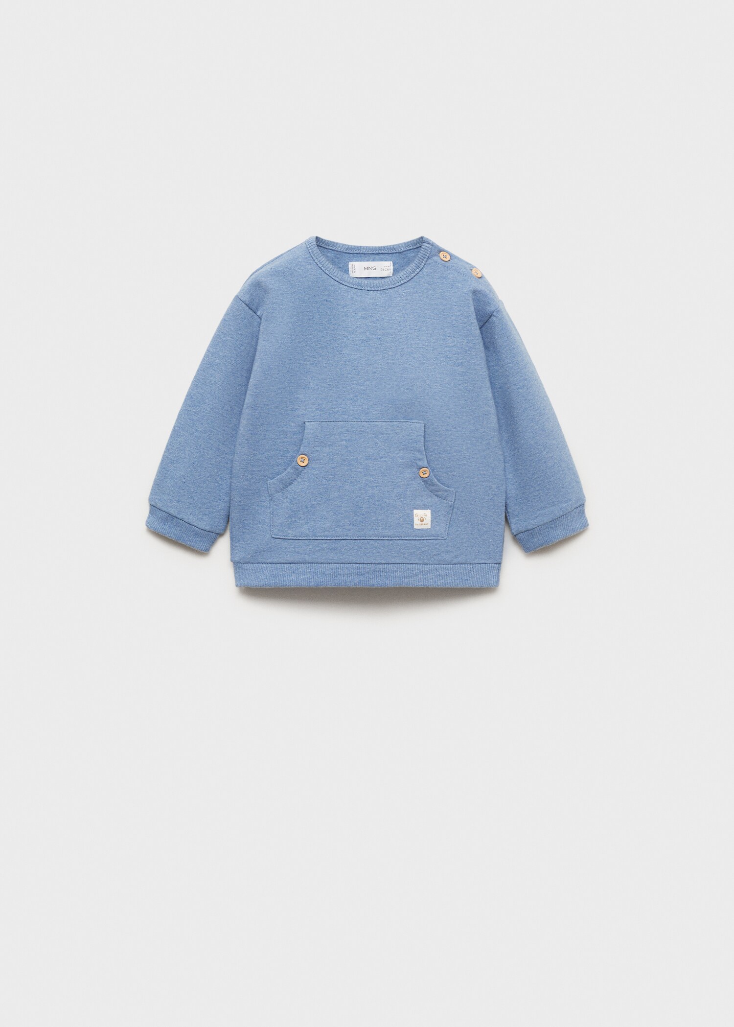 Cotton kangaroo sweatshirt - Article without model