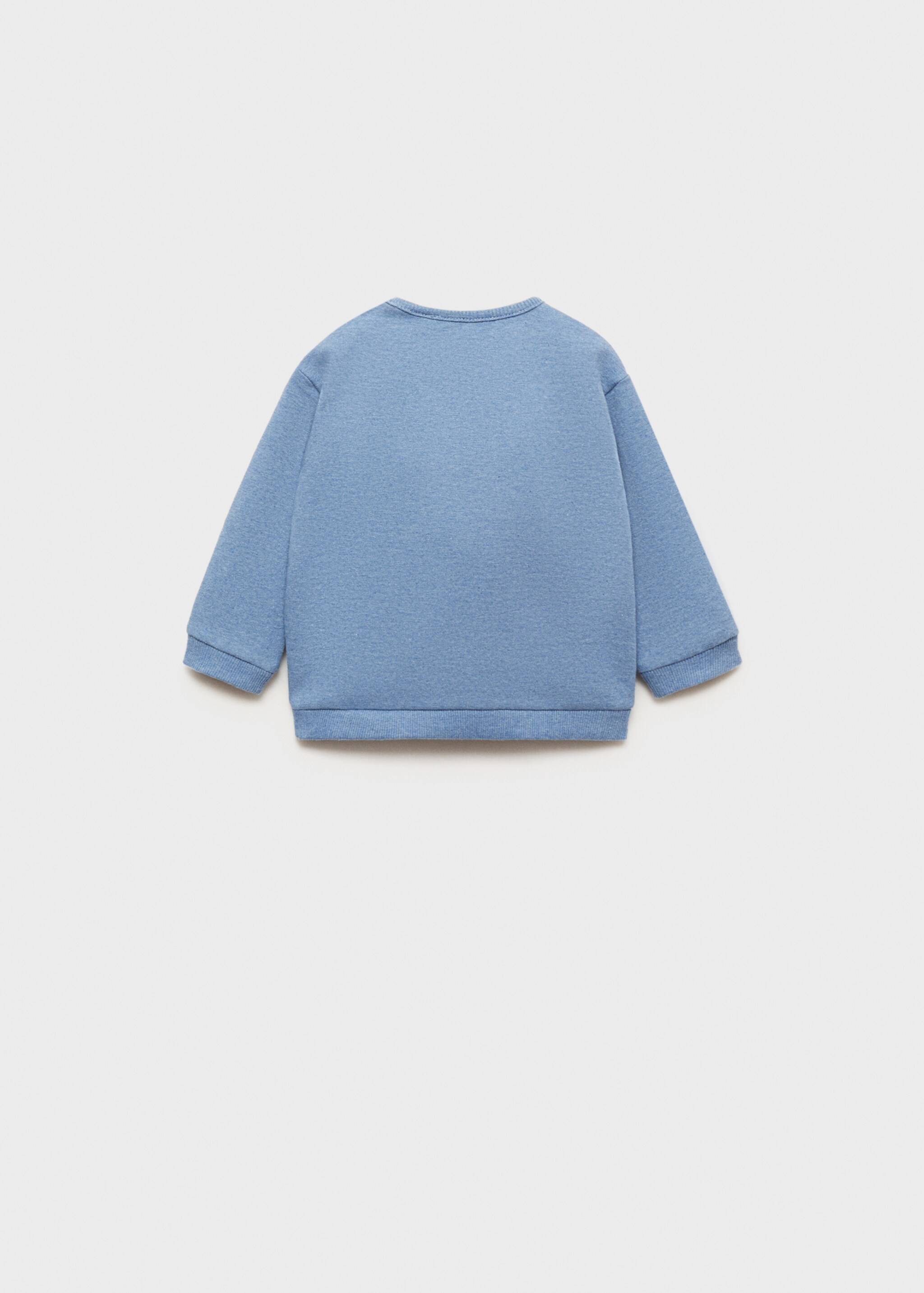 Cotton kangaroo sweatshirt - Reverse of the article, Blue. Ref: 77033675-00.