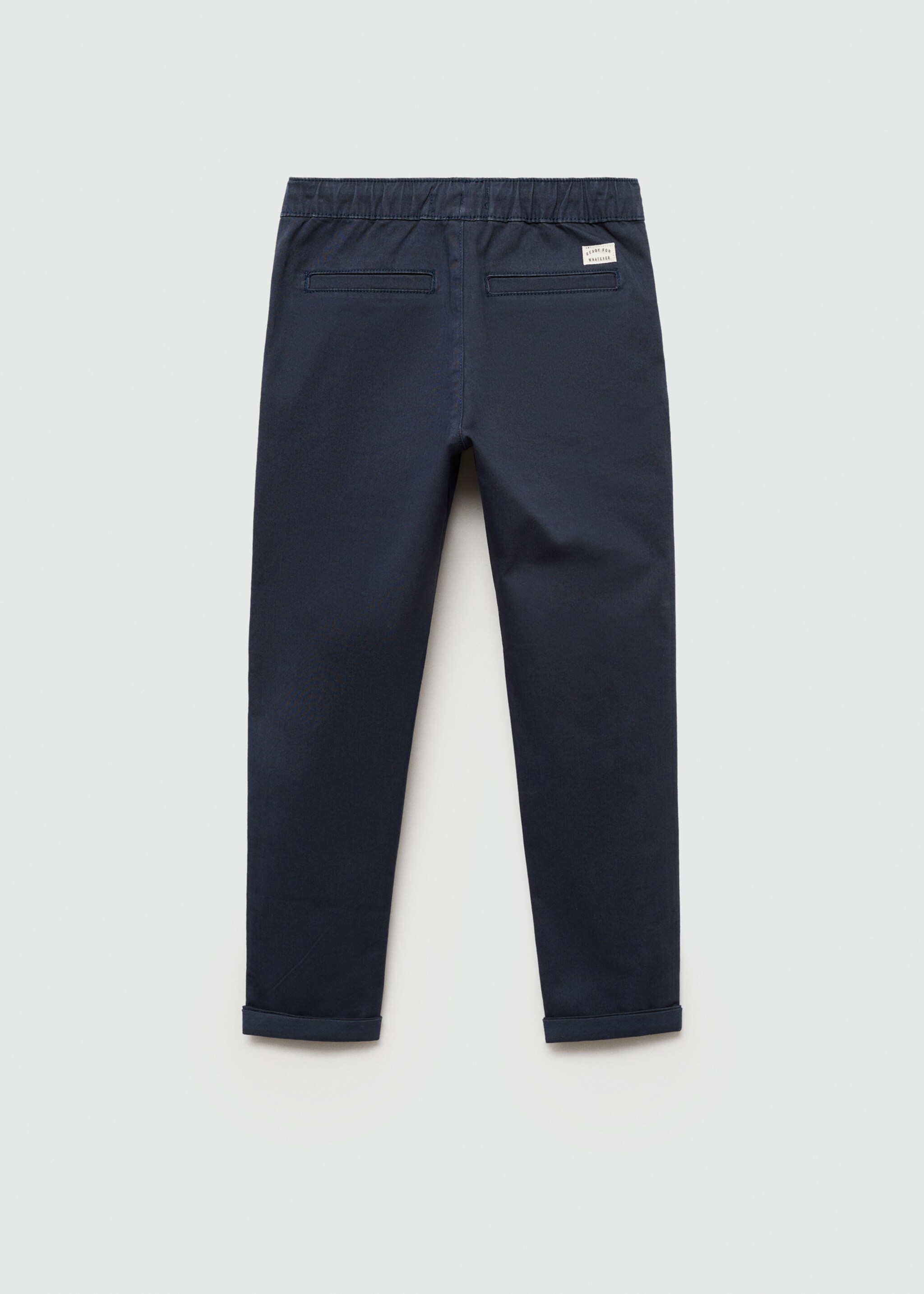 Broek met elastische tailleband - Achterkant van het artikel, Donkermarine. Ref: 77034013-00.