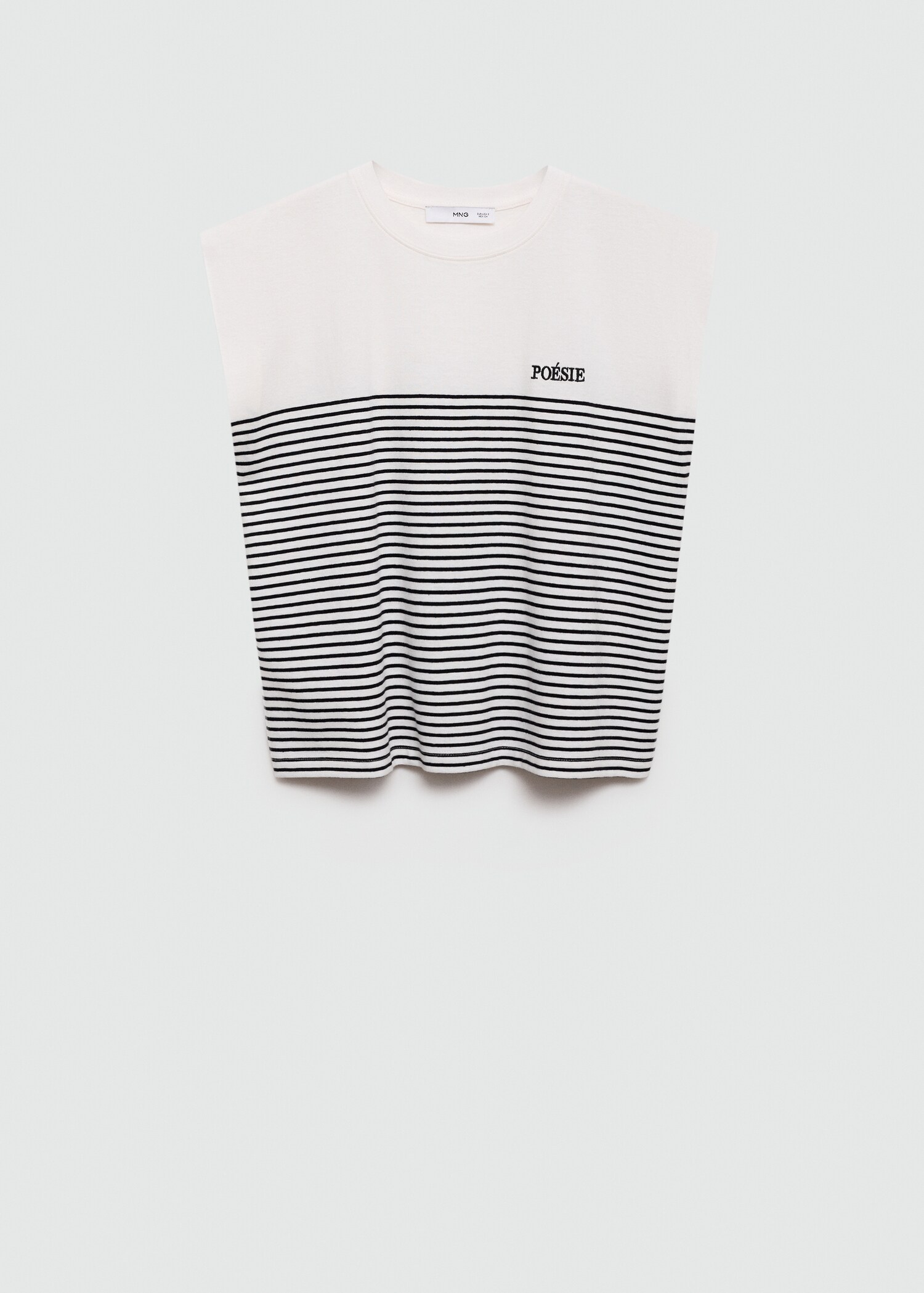 Randig bomull t-shirt - Artikel utan modell