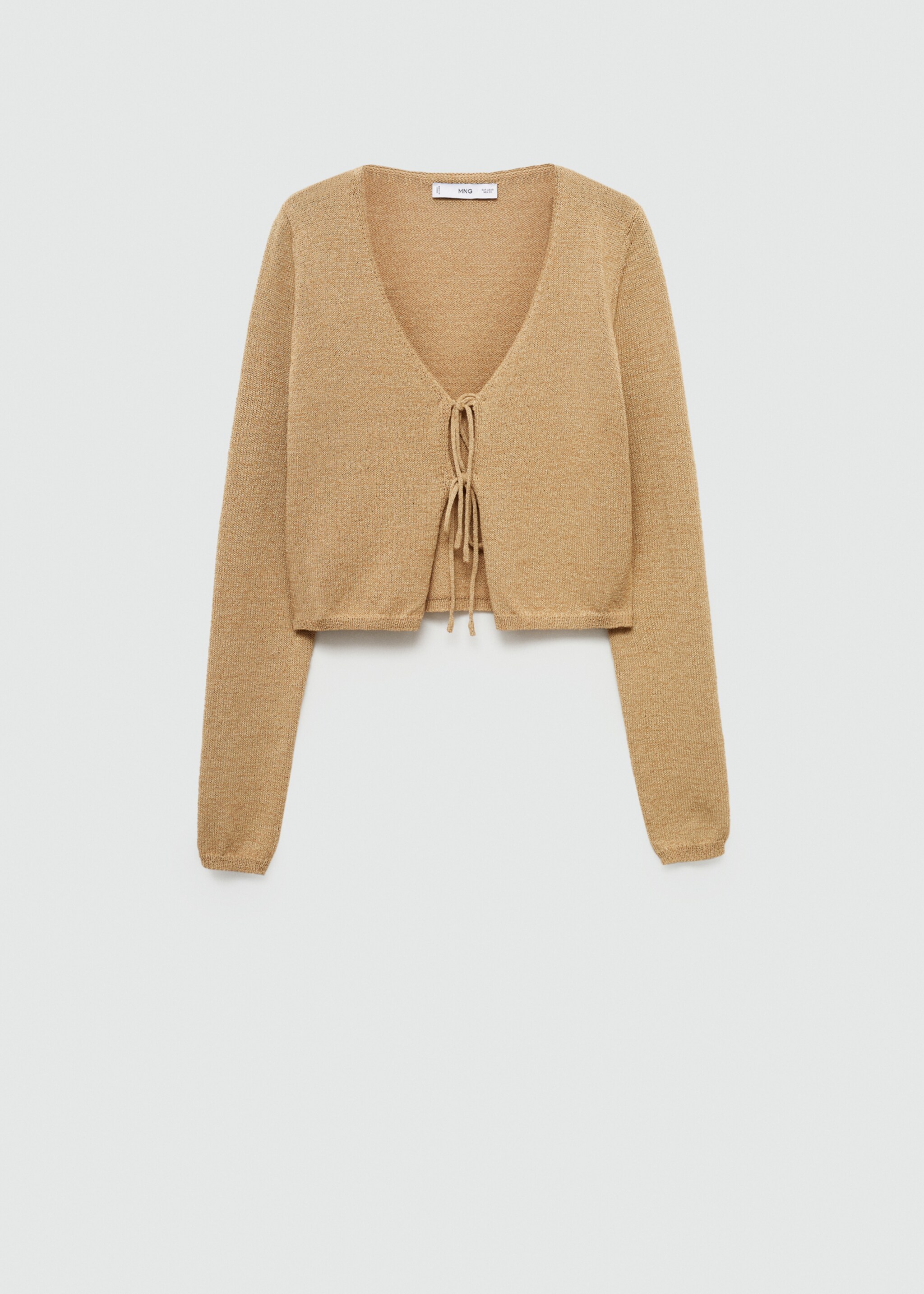 Knitted cardigan with bow - Article without model