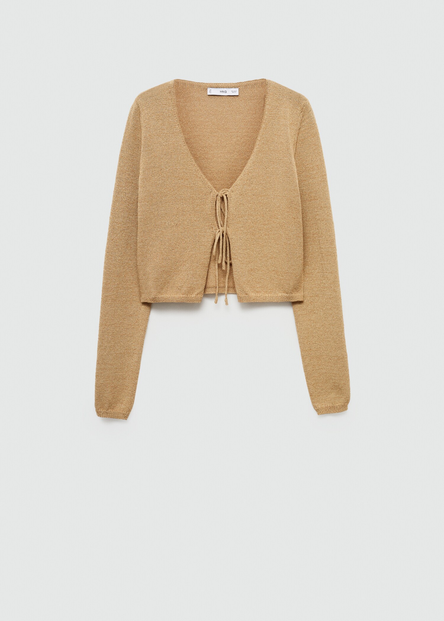 Knitted cardigan with bow - Article without model