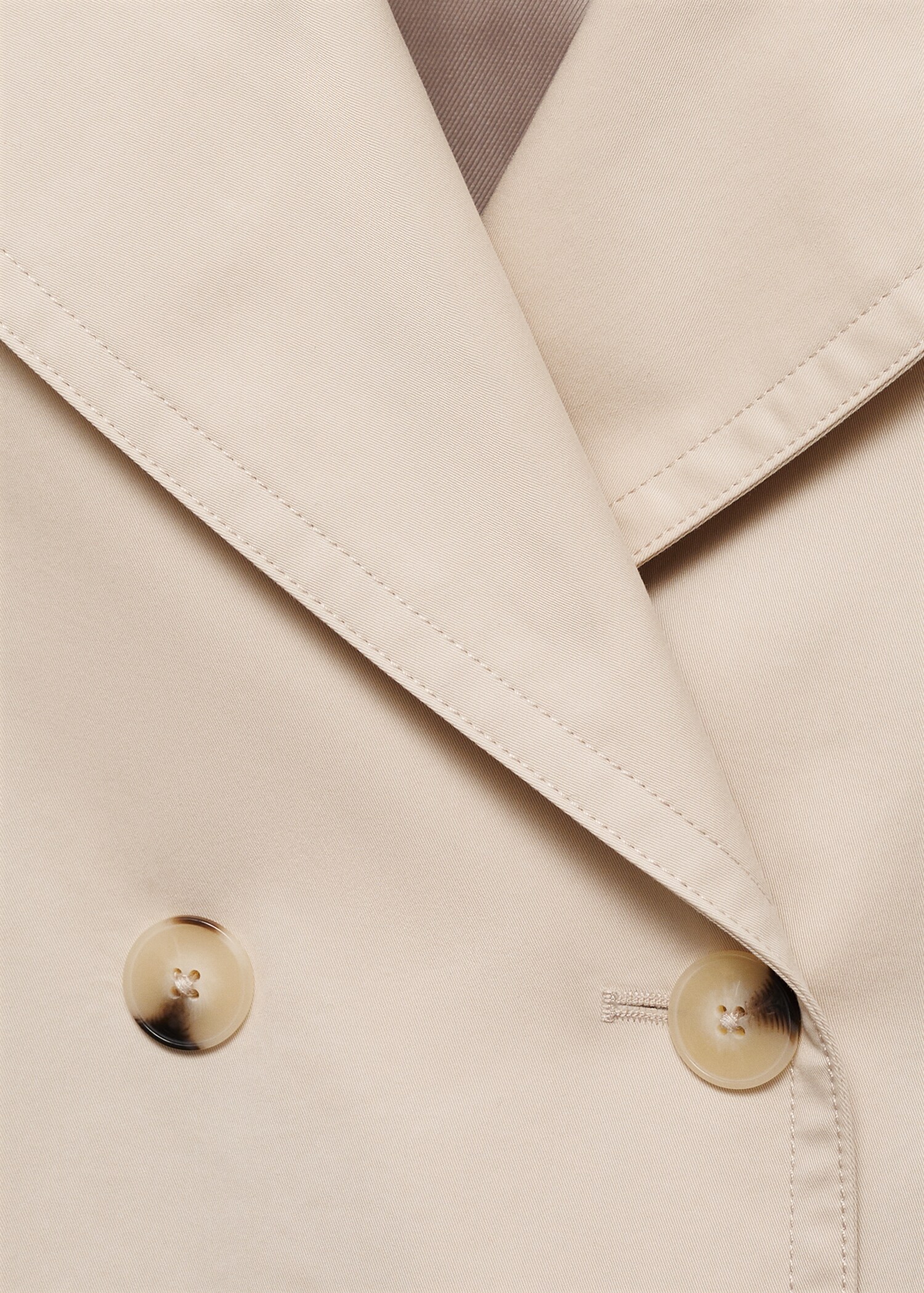 Double-breasted cropped trench coat - Details of the article 0