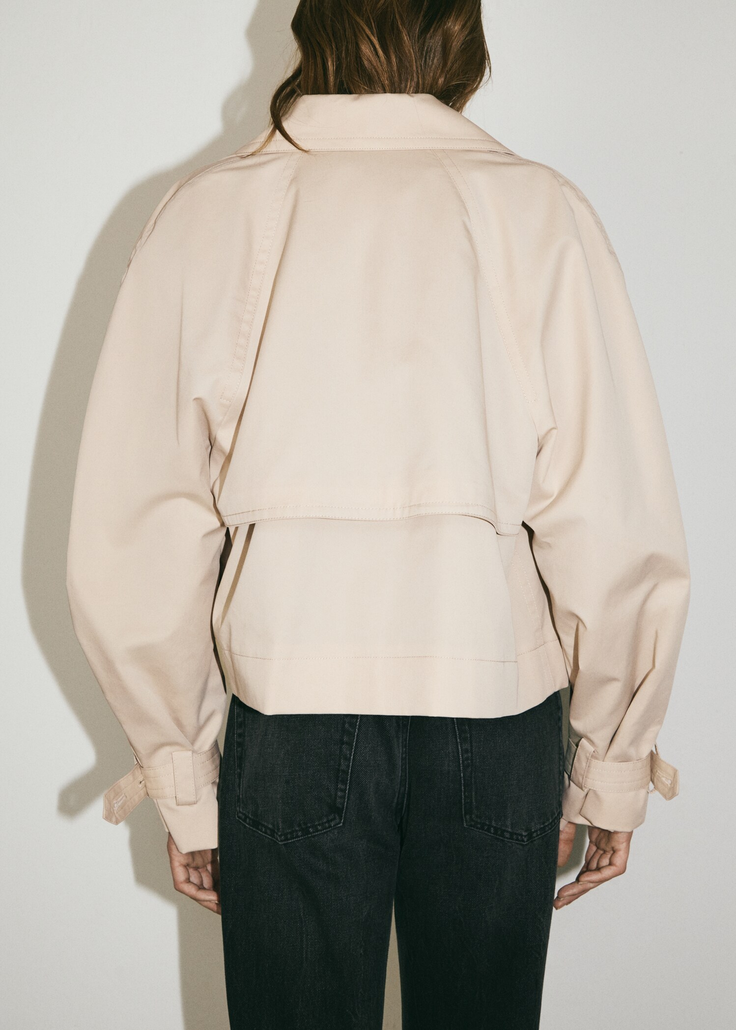 Cropped Trench Coat Mango Linen Trench Double-breasted Cropped