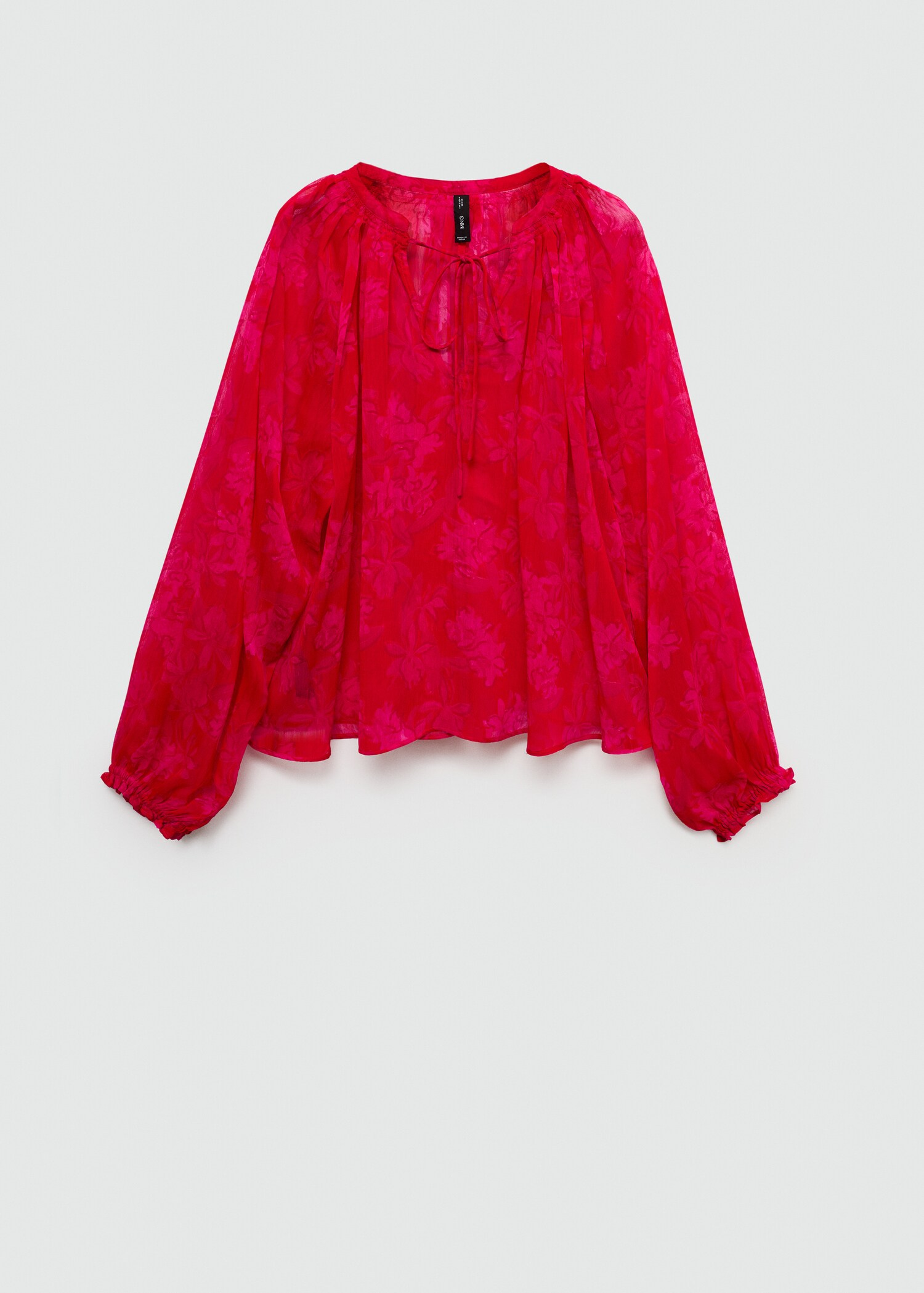 Semi-transparent floral-print blouse - Article without model