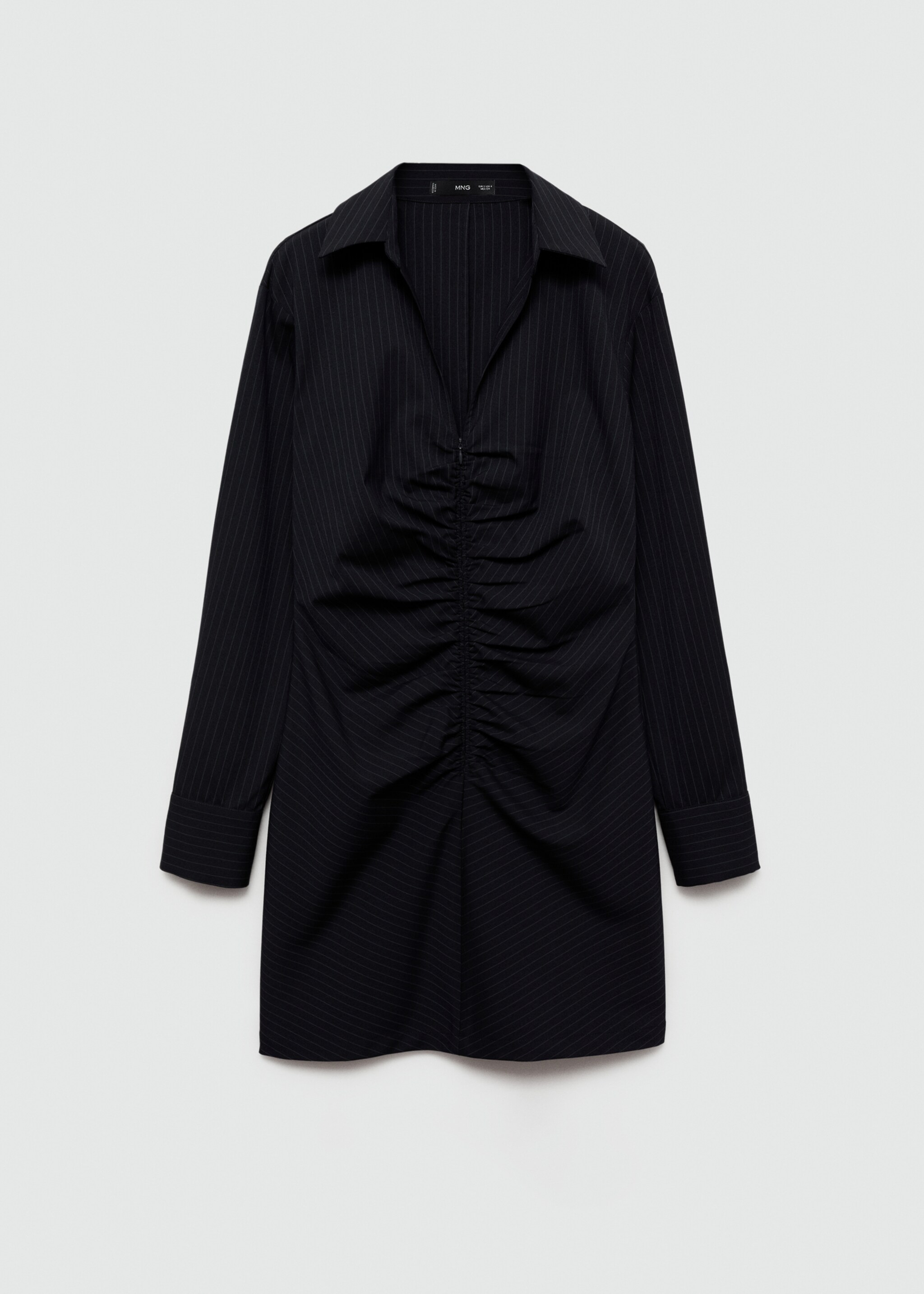 Vestido fruncido cremallera - Article without model, Dark Navy. Ref: 77034028-00.