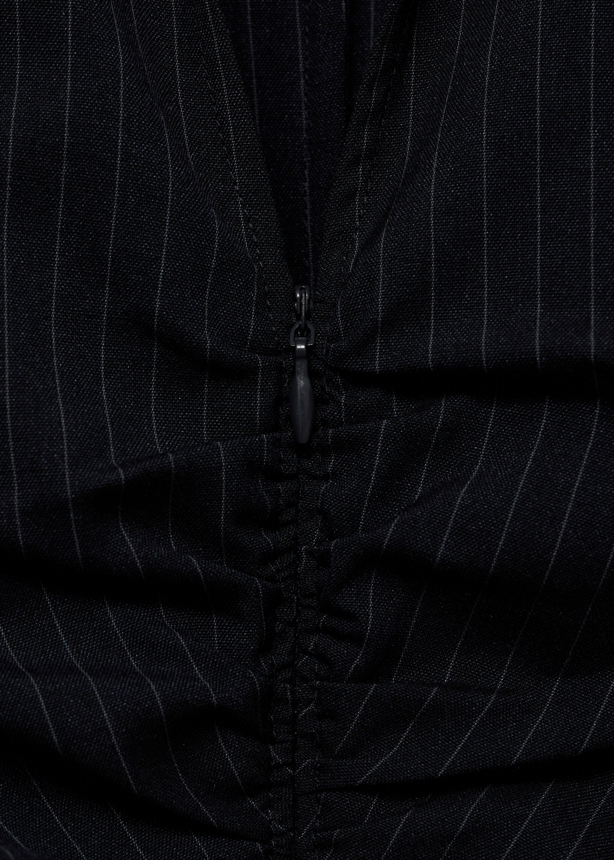 Vestido fruncido cremallera - Details of the article 8, Dark Navy. Ref: 77034028-00.