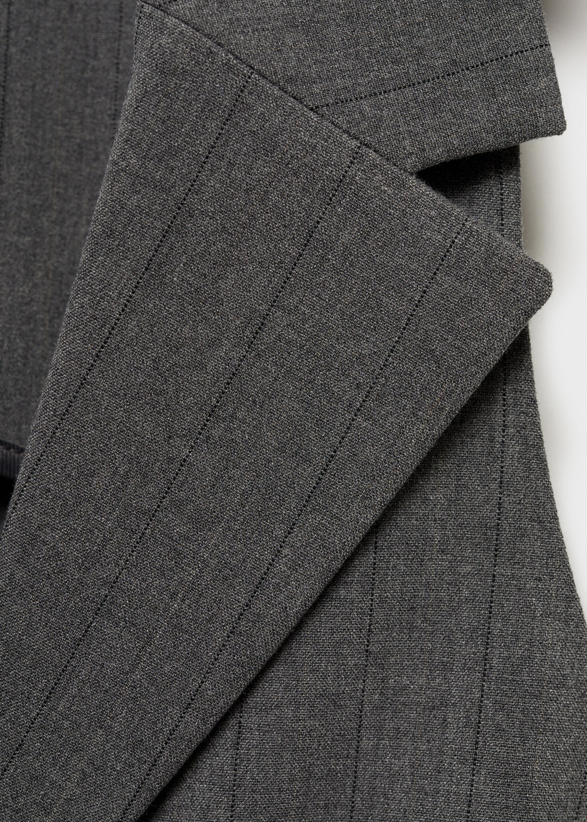 Short dress with lapel - Details of the article 0, Medium Heather Grey. Ref: 77034032-00.