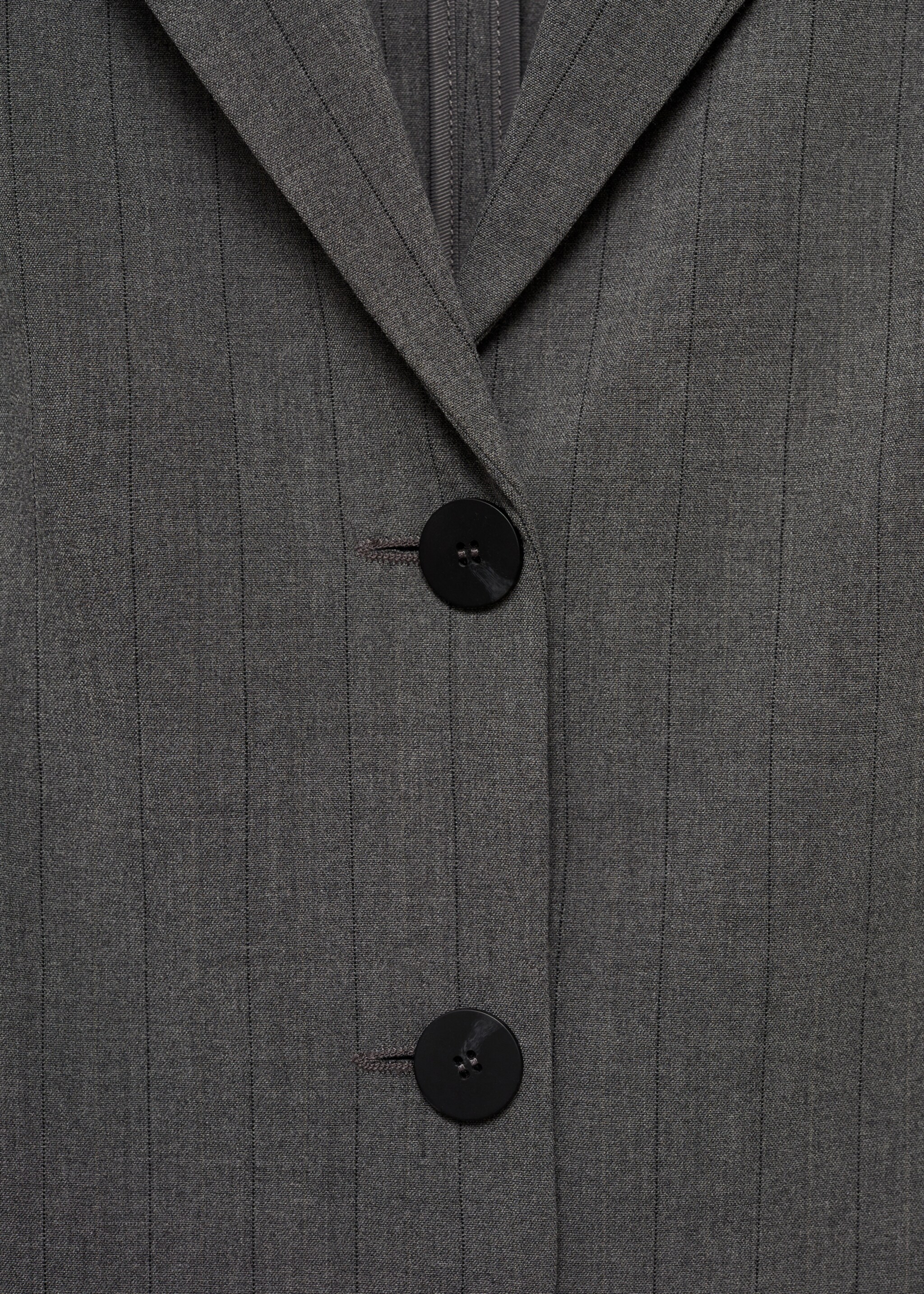 Short dress with lapel - Details of the article 8, Medium Heather Grey. Ref: 77034032-00.