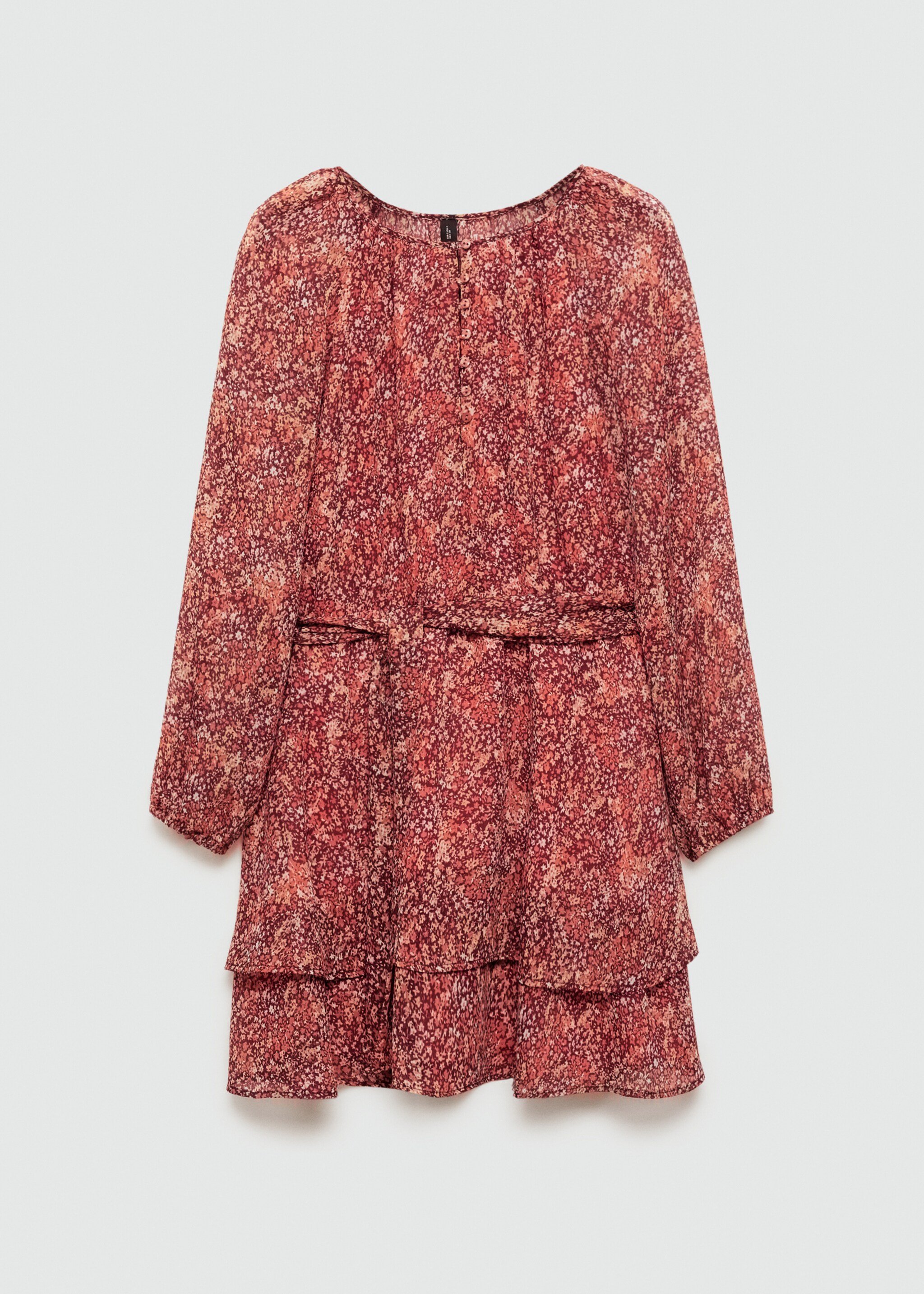 Short floral-print dress - Article without model, Cherry. Ref: 77034034-00.