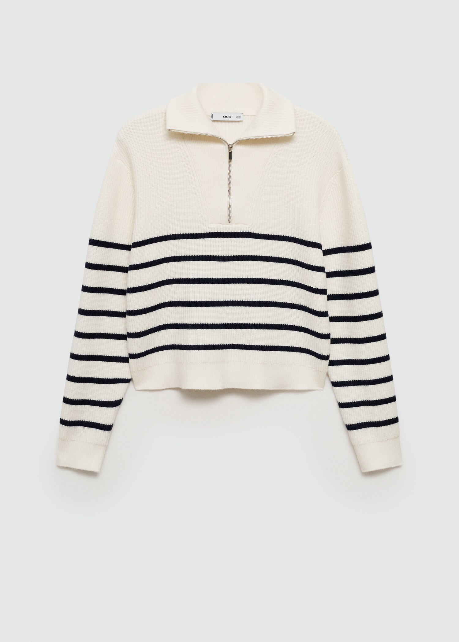 Striped sweater with zip - Article without model