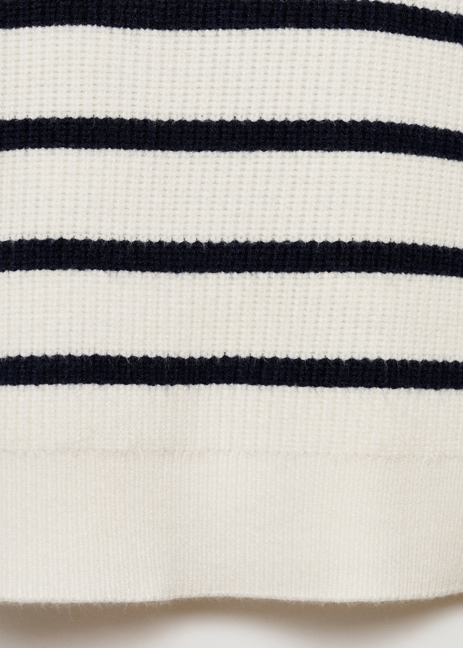 Striped sweater with zip - Details of the article 0