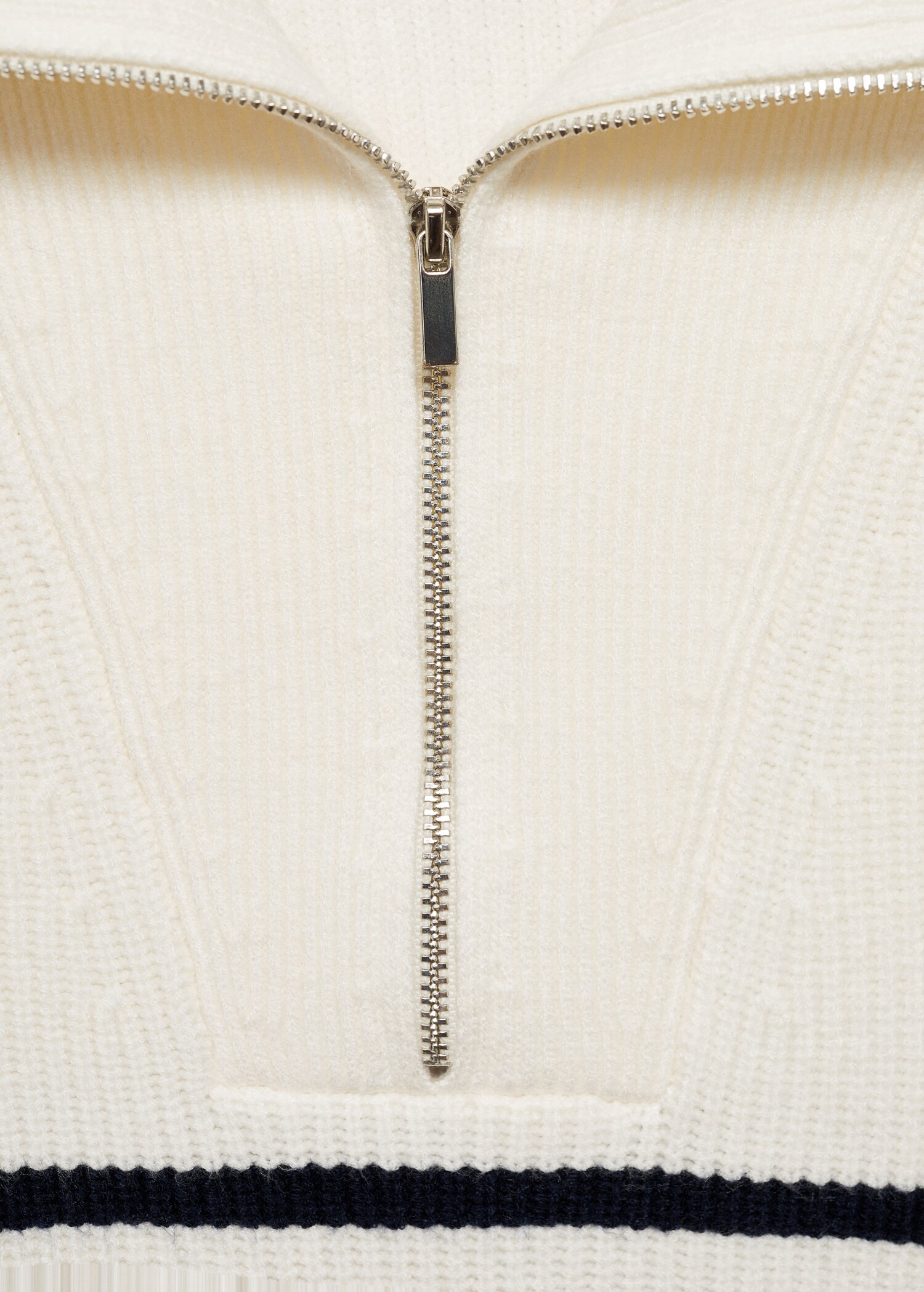 Striped sweater with zip - Details of the article 8
