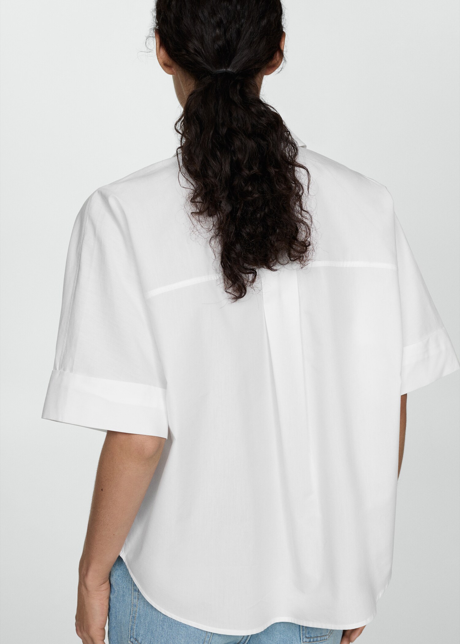 Camisa cotó lyocell màniga curta - Revers de l'article