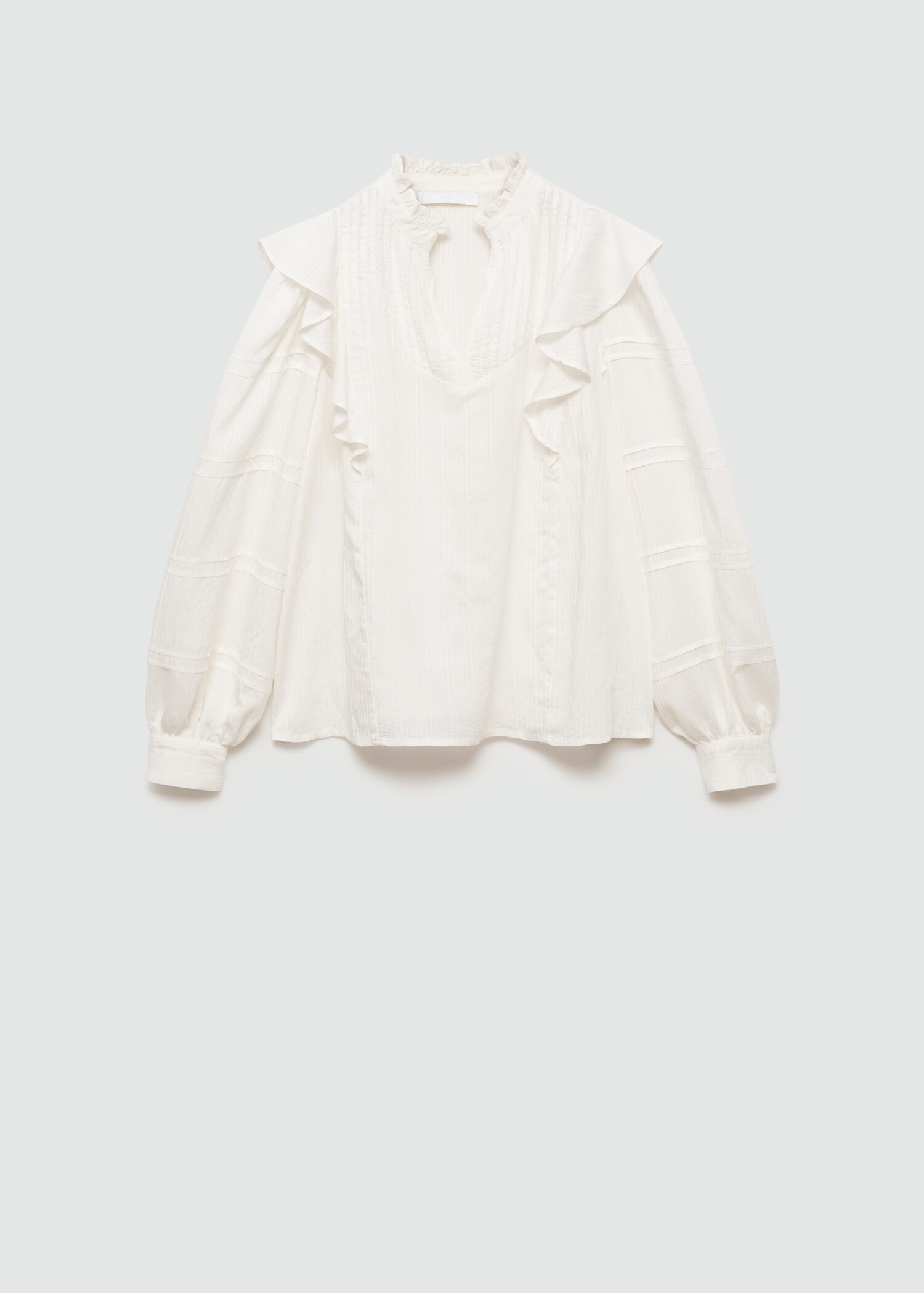 Bluse mit Rüschen-Relief - Artikel ohne Model