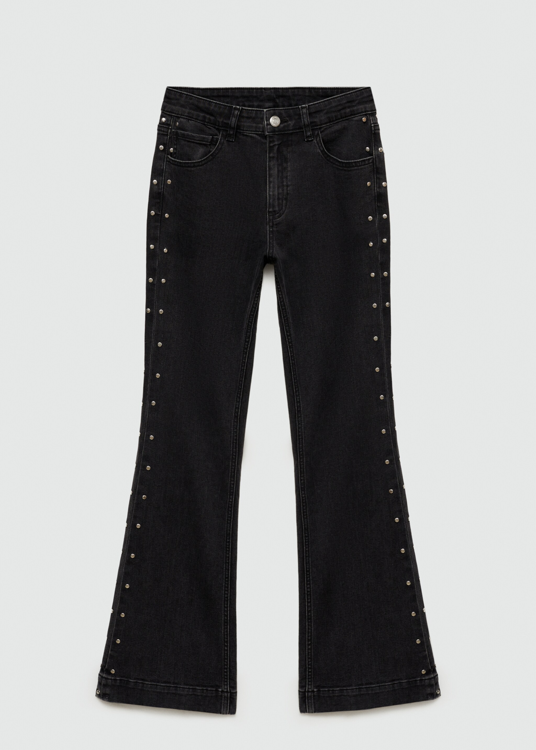 Jeans flare tachuelas - Artículo sin modelo, Denim negro. Ref: 77034066-00.