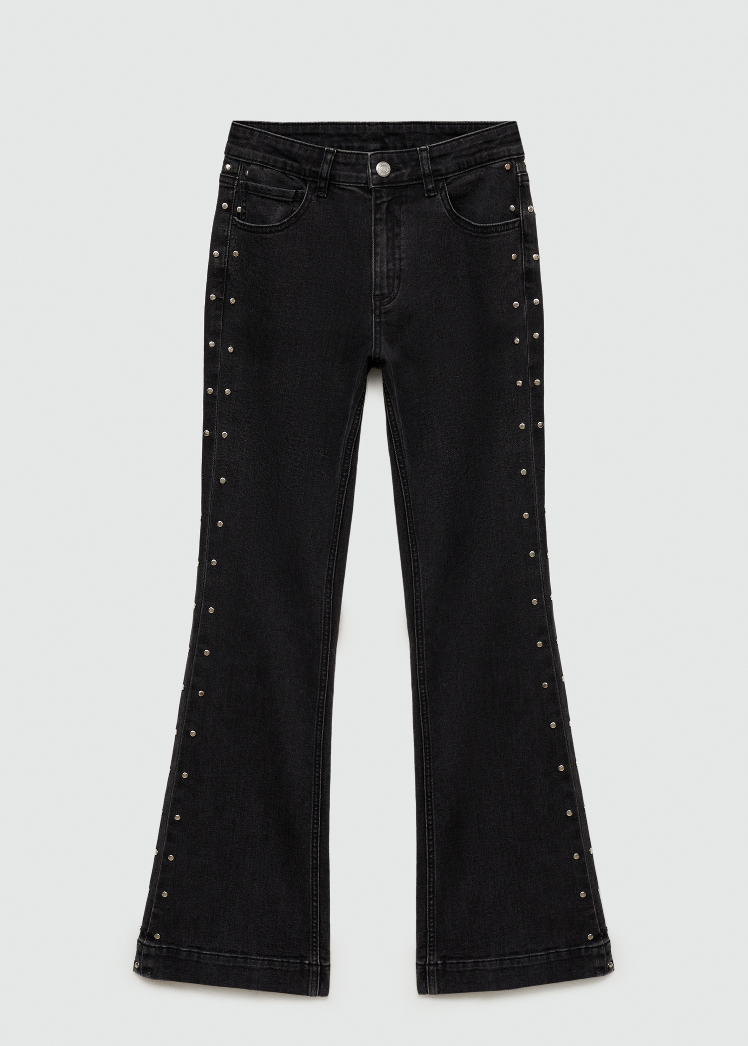 Flared jeans with studs Teen Girl MANGO OUTLET USA