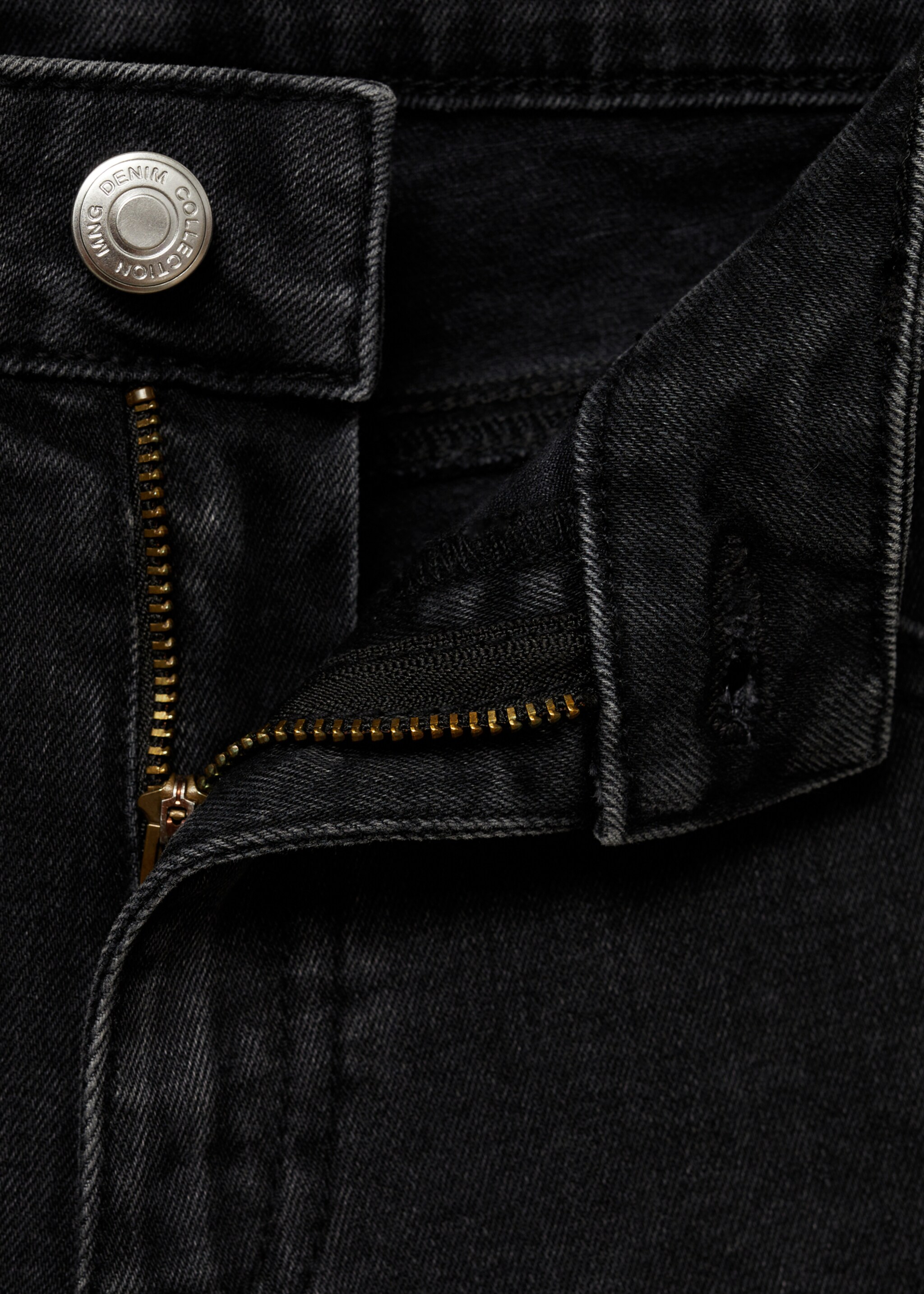 Jeans flare tachuelas - Detalle del artículo 0, Denim negro. Ref: 77034066-00.