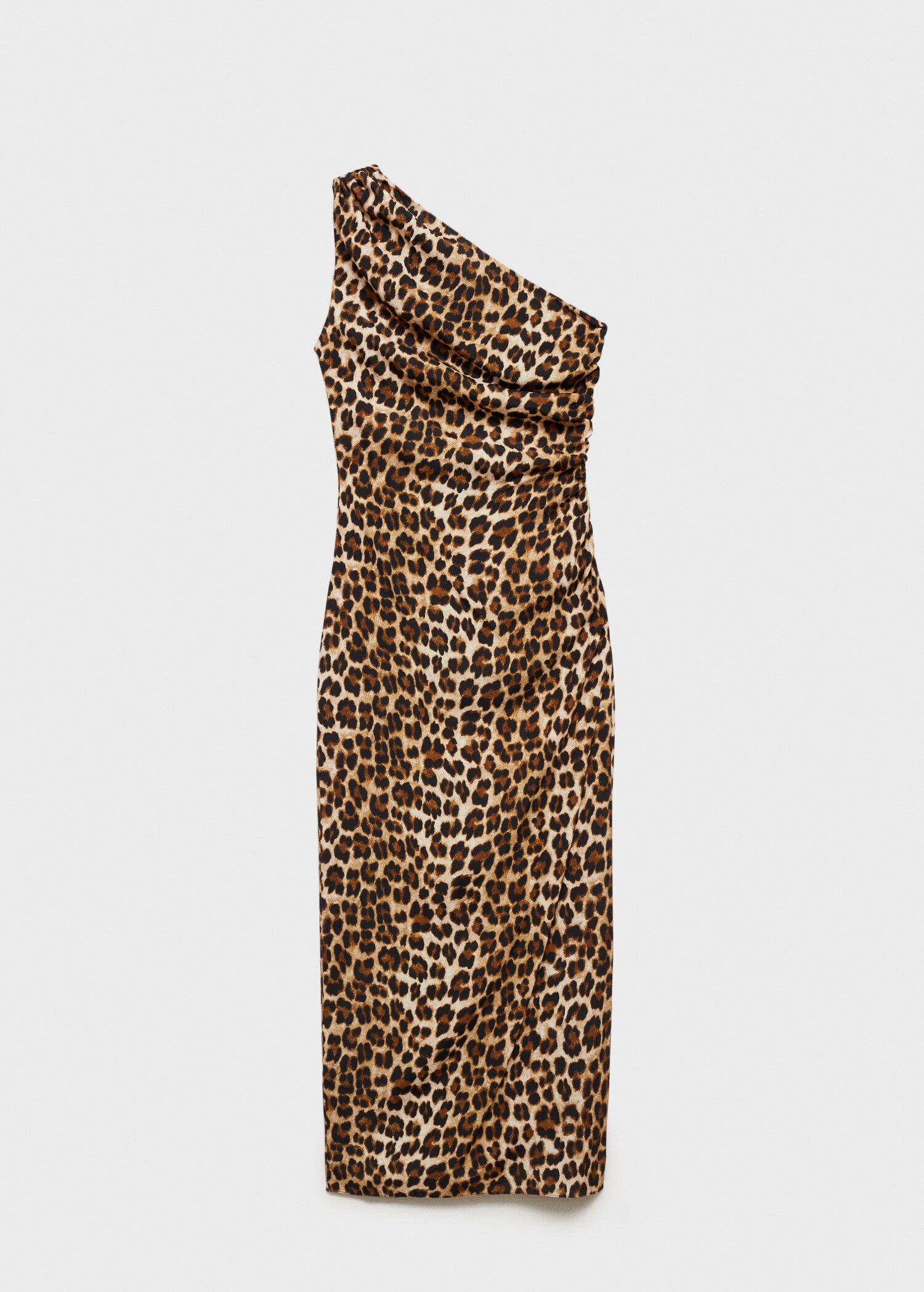 Asymmetrisk klänning animal print - Artikel utan modell