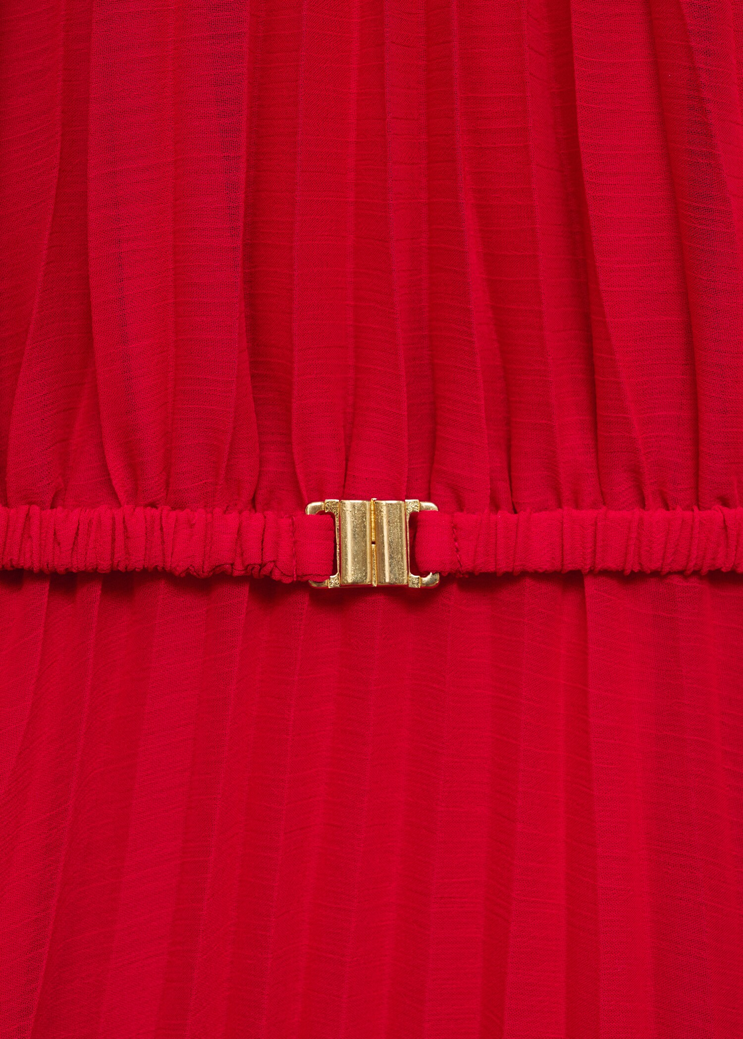 Belt pleated dress - Details of the article 0