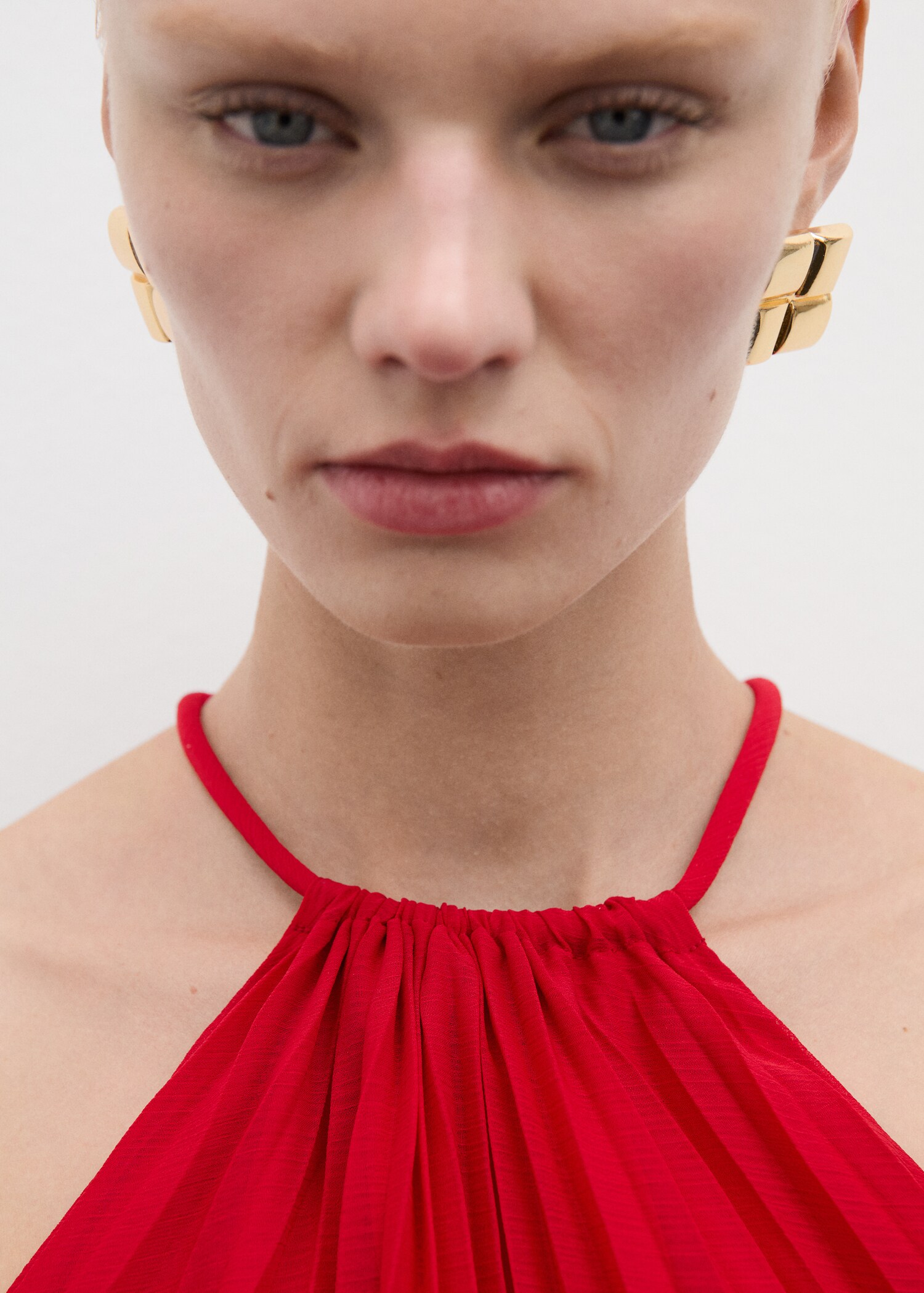 Belt pleated dress - Details of the article 1