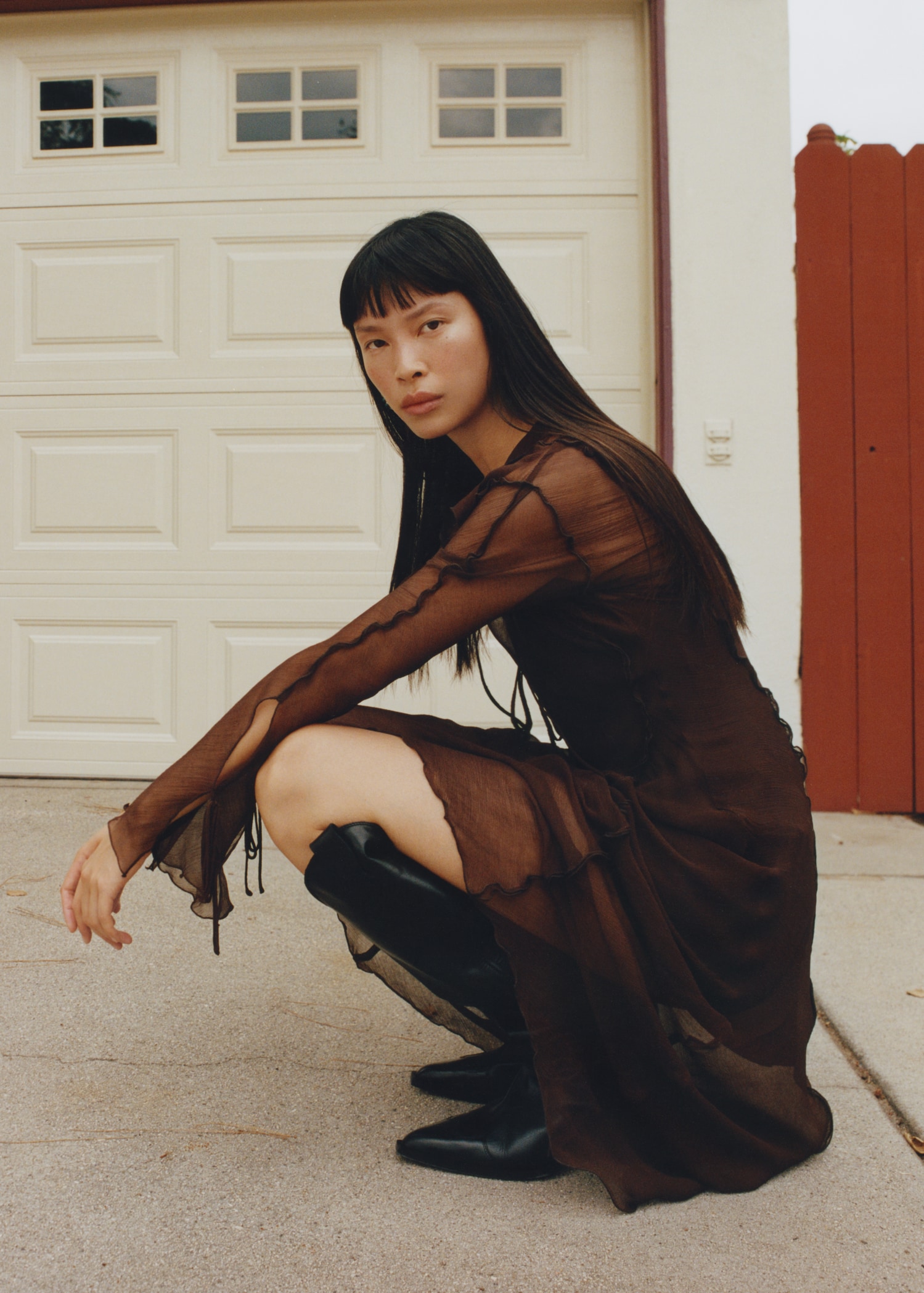 Stivali pelle cowboy Donna MANGO OUTLET Italia - Main Image