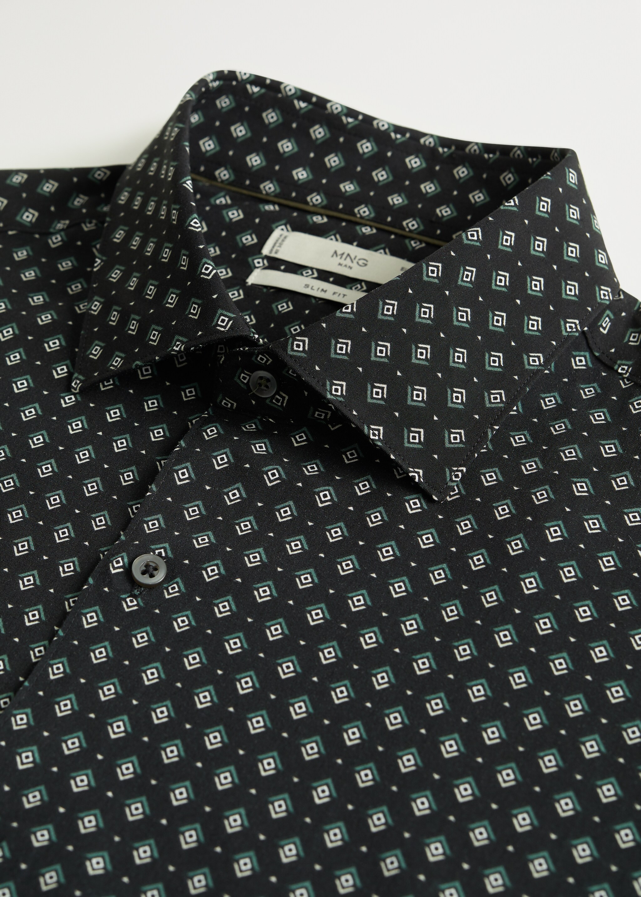 Camisa slim fit estampado mosaico - Detalle del artículo 8