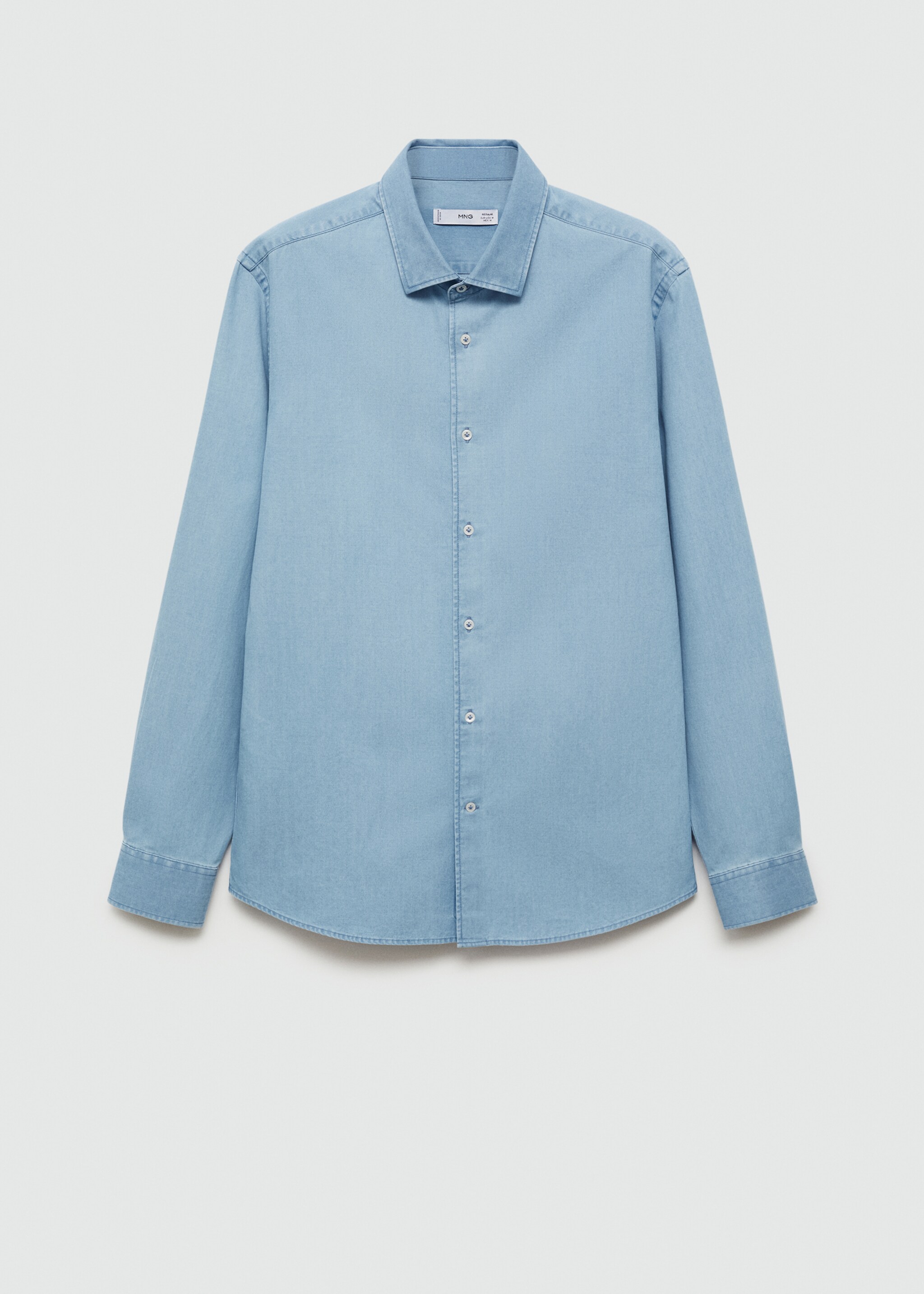 Camisa regular fit chambray algodón - Artículo sin modelo, Azul claro. Ref: 77034439-00.