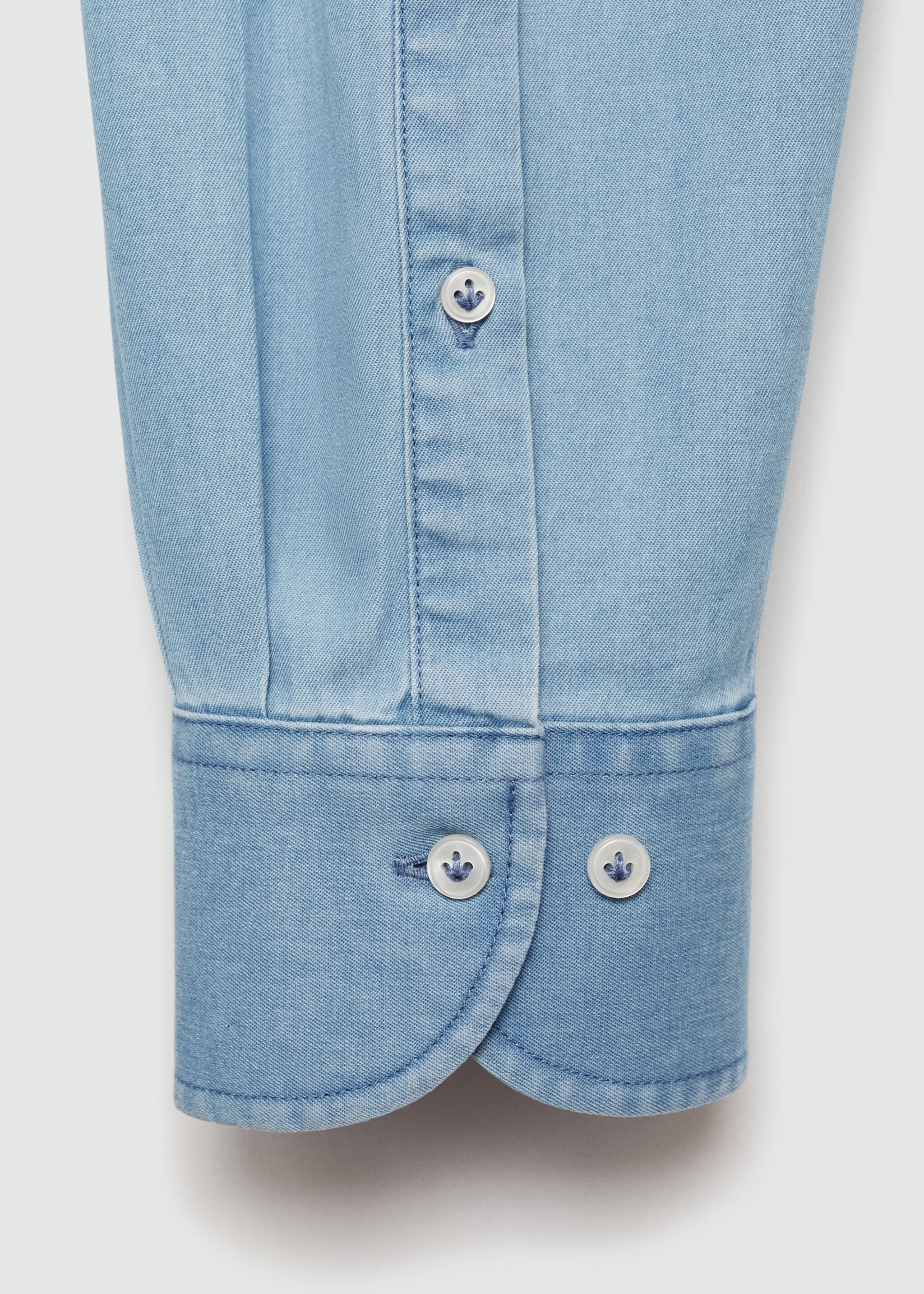 Camisa regular fit chambray algodón - Detalle del artículo 0, Azul claro. Ref: 77034439-00.