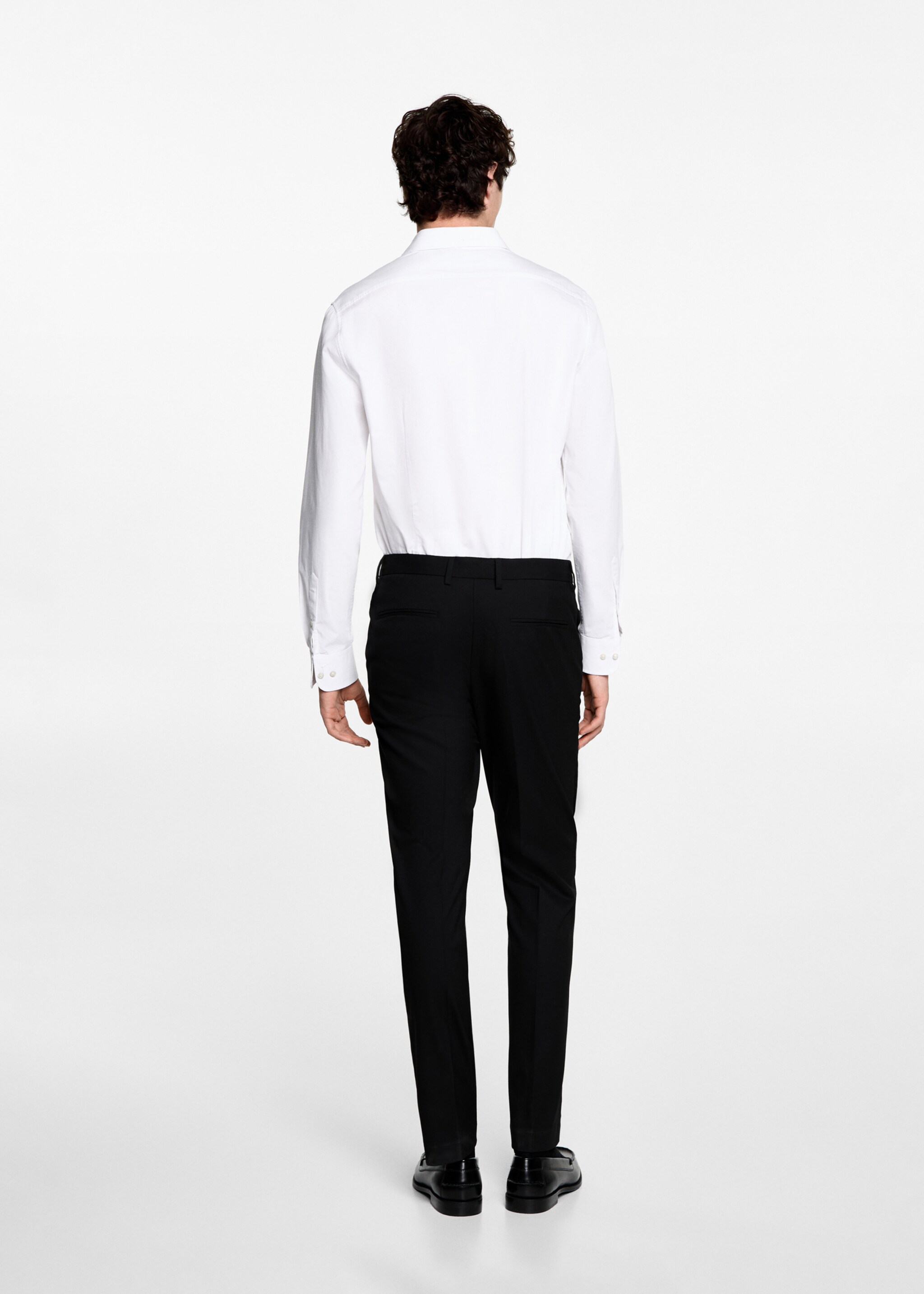 Pantalón traje slim fit - Reverso del artículo, Negro. Ref: 77034440-00.