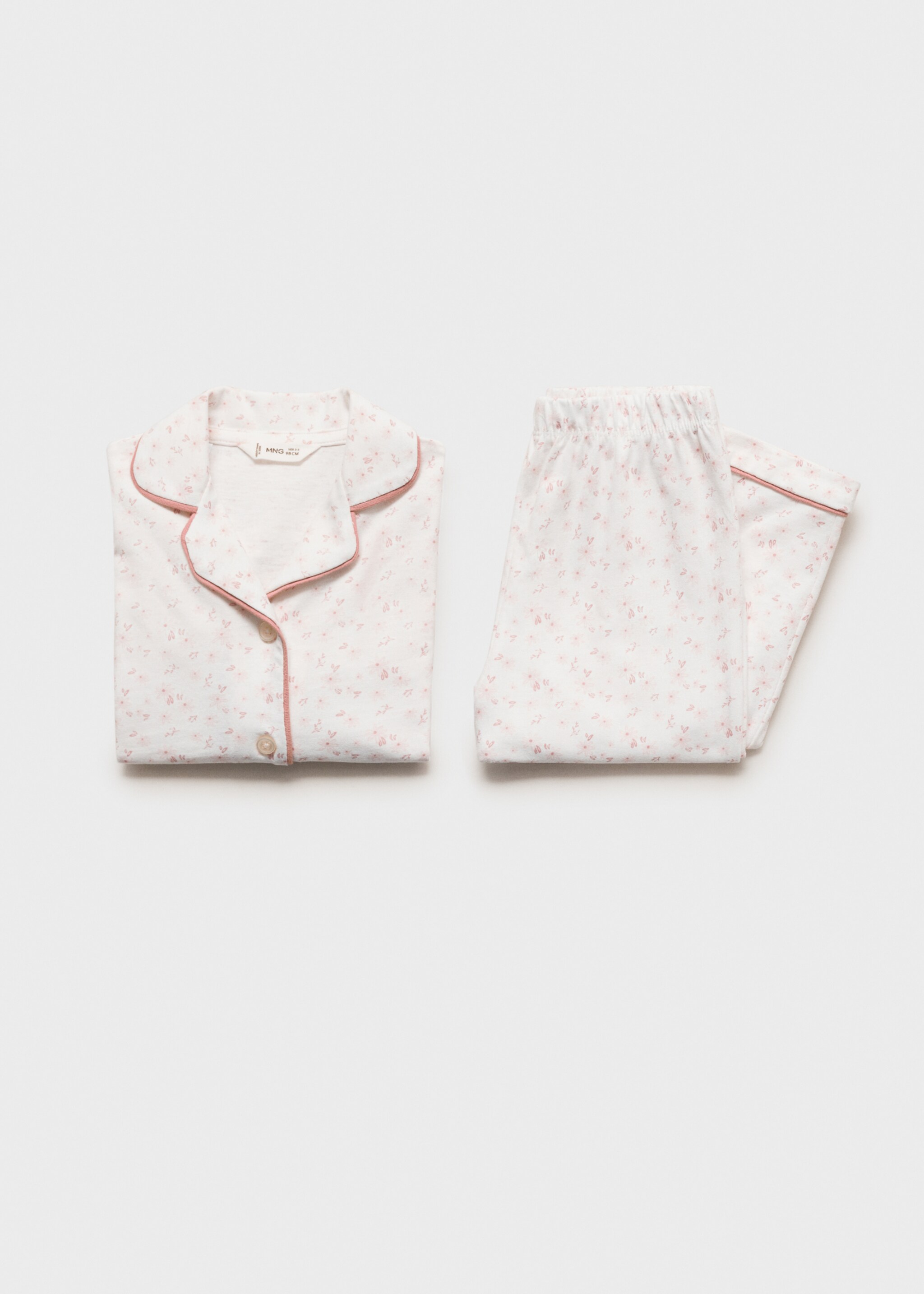 Cotton printed long pyjamas - Details of the article 0