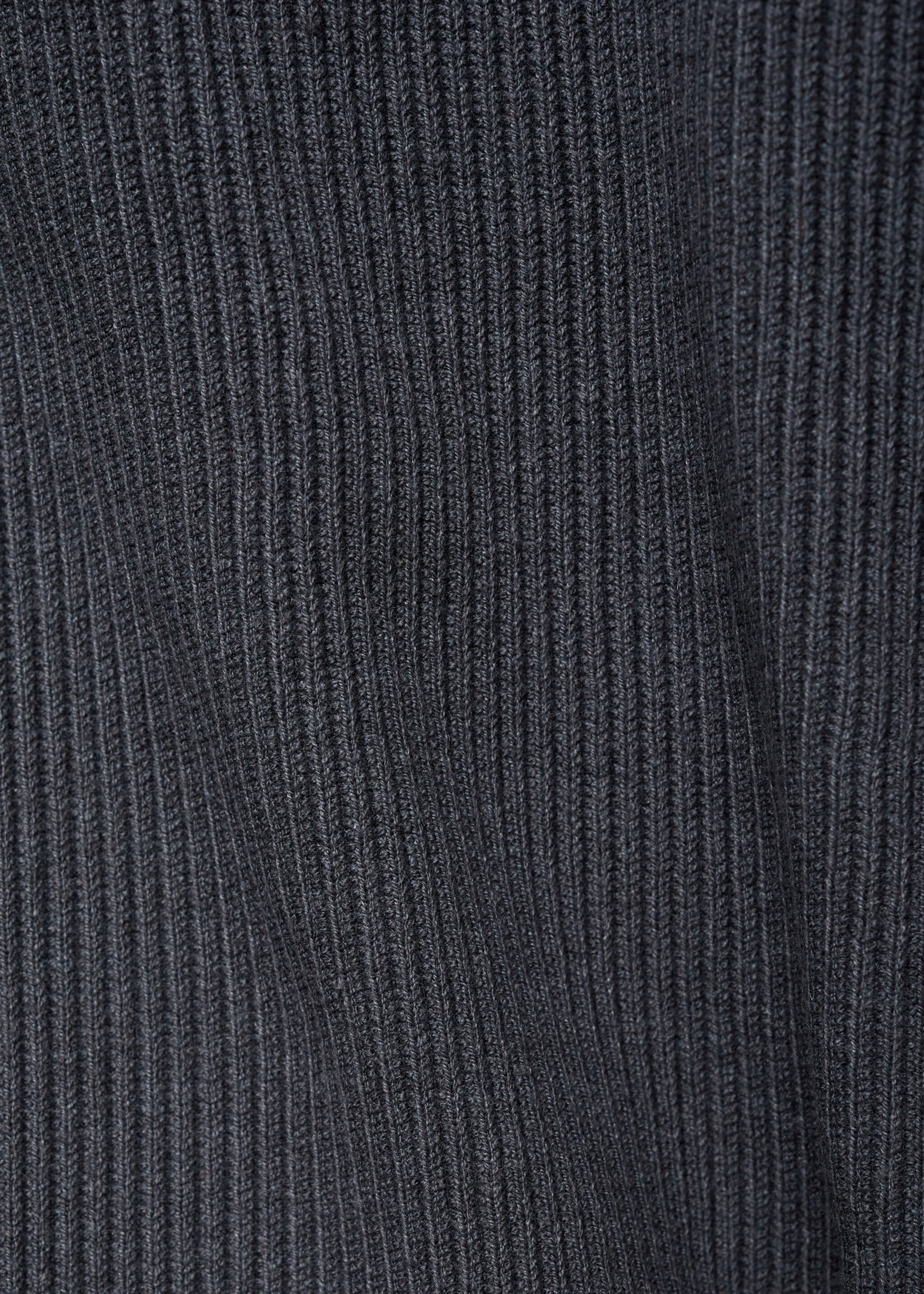Jersey canalé cuello cremallera - Detalle del artículo 0, Gris oscuro. Ref: 77034444-00.
