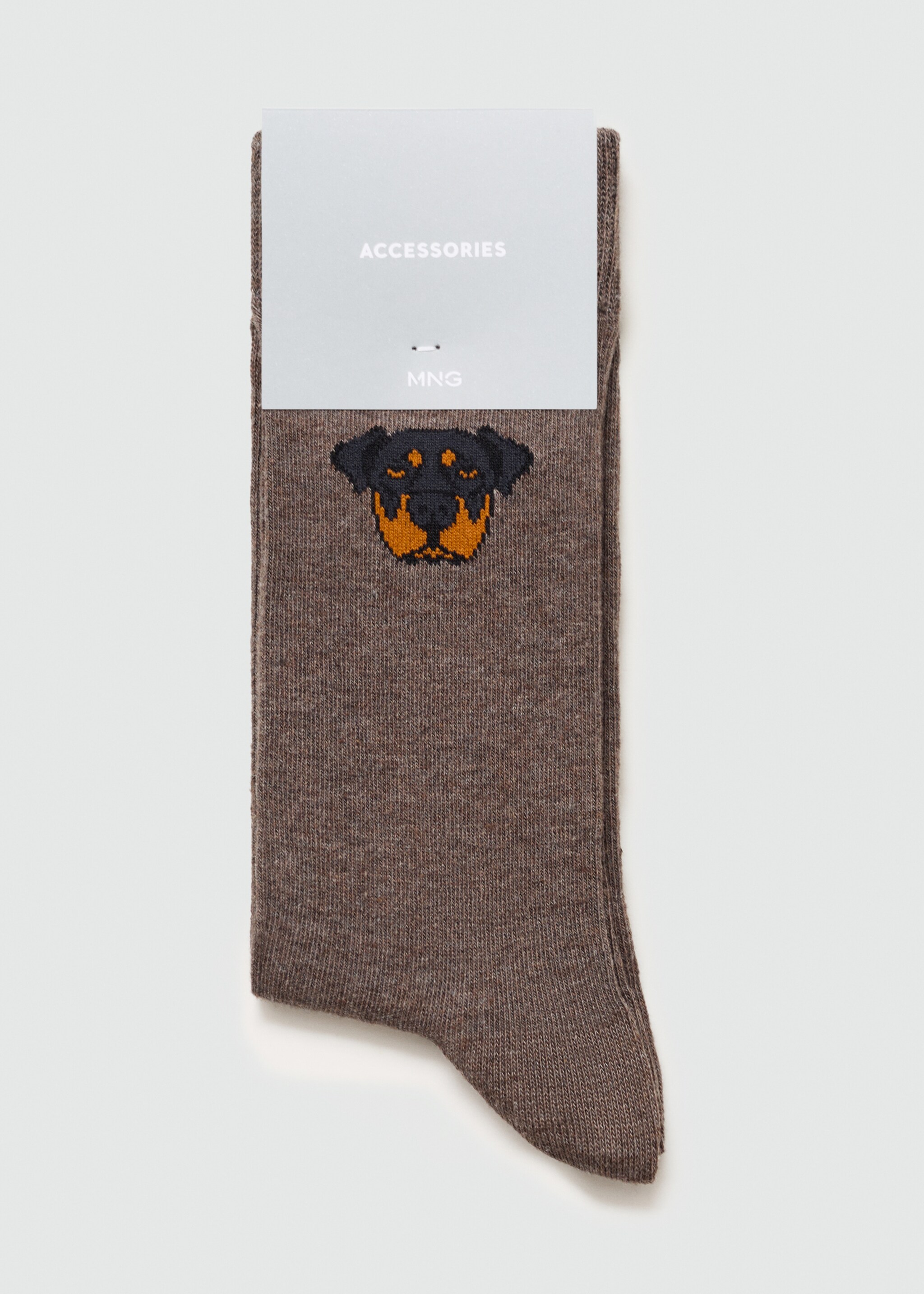 Dog-print cotton socks - Reverse of the article