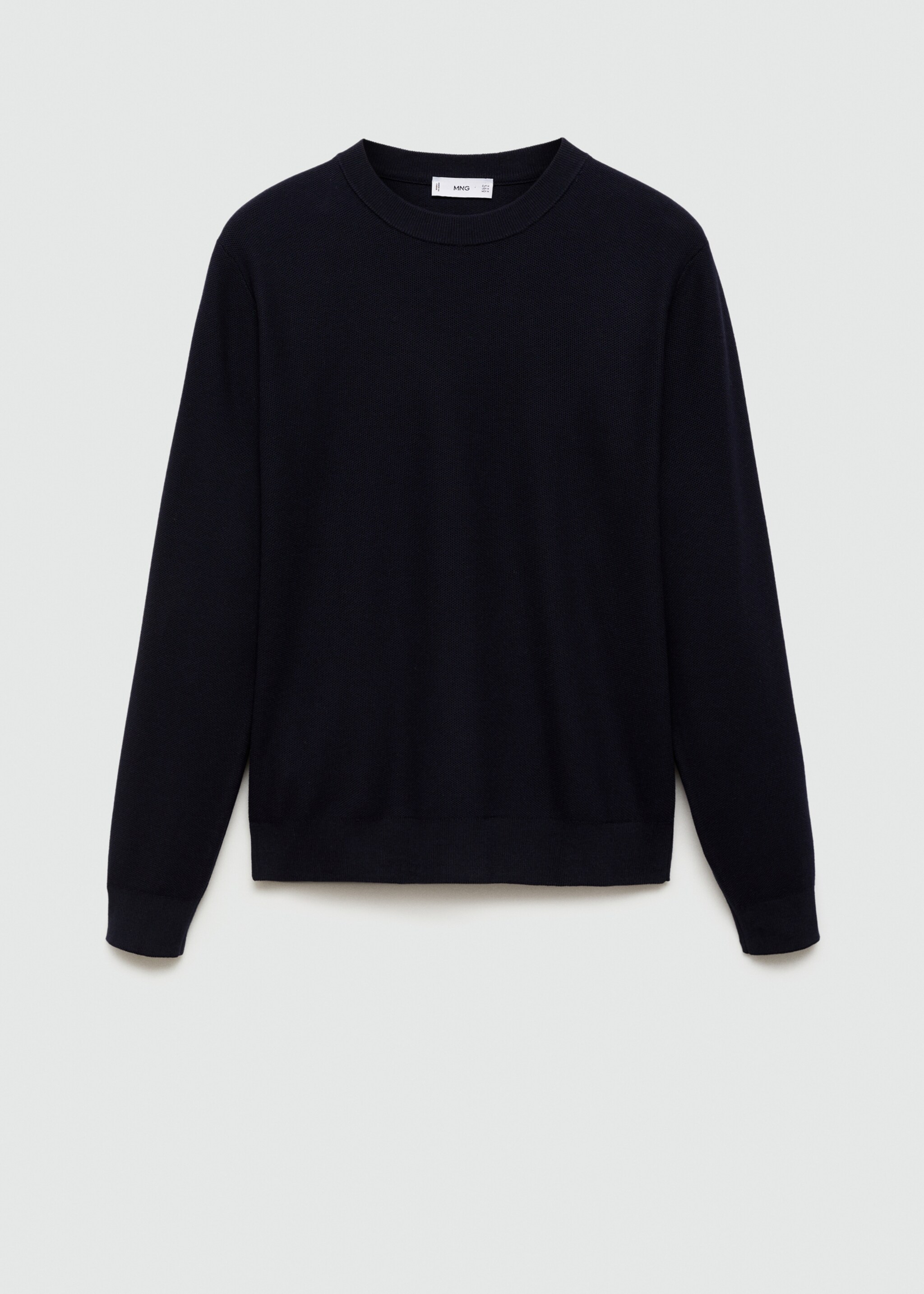 Pull-over maille fine coton - Article sans modèle, Bleu marine foncé. Ref: 77034447-00.