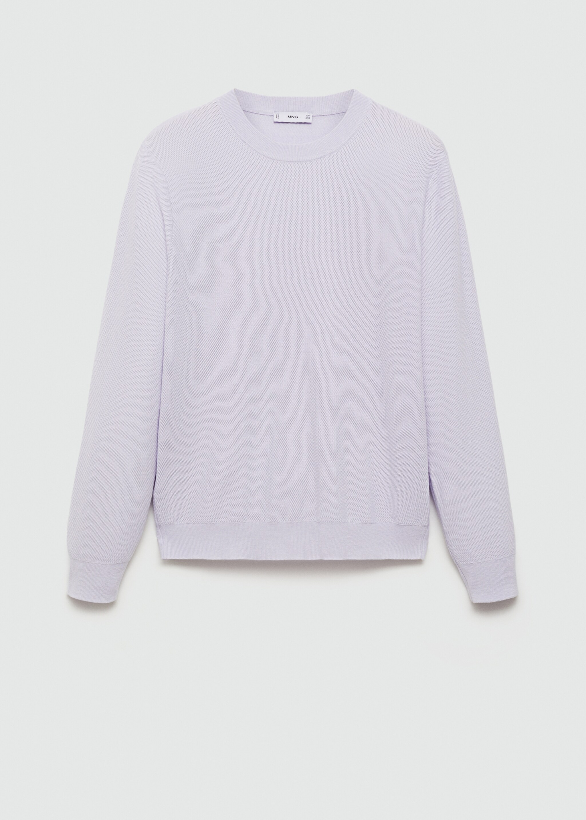 Pull-over maille fine coton - Article sans modèle, Lilas. Ref: 77034447-00.