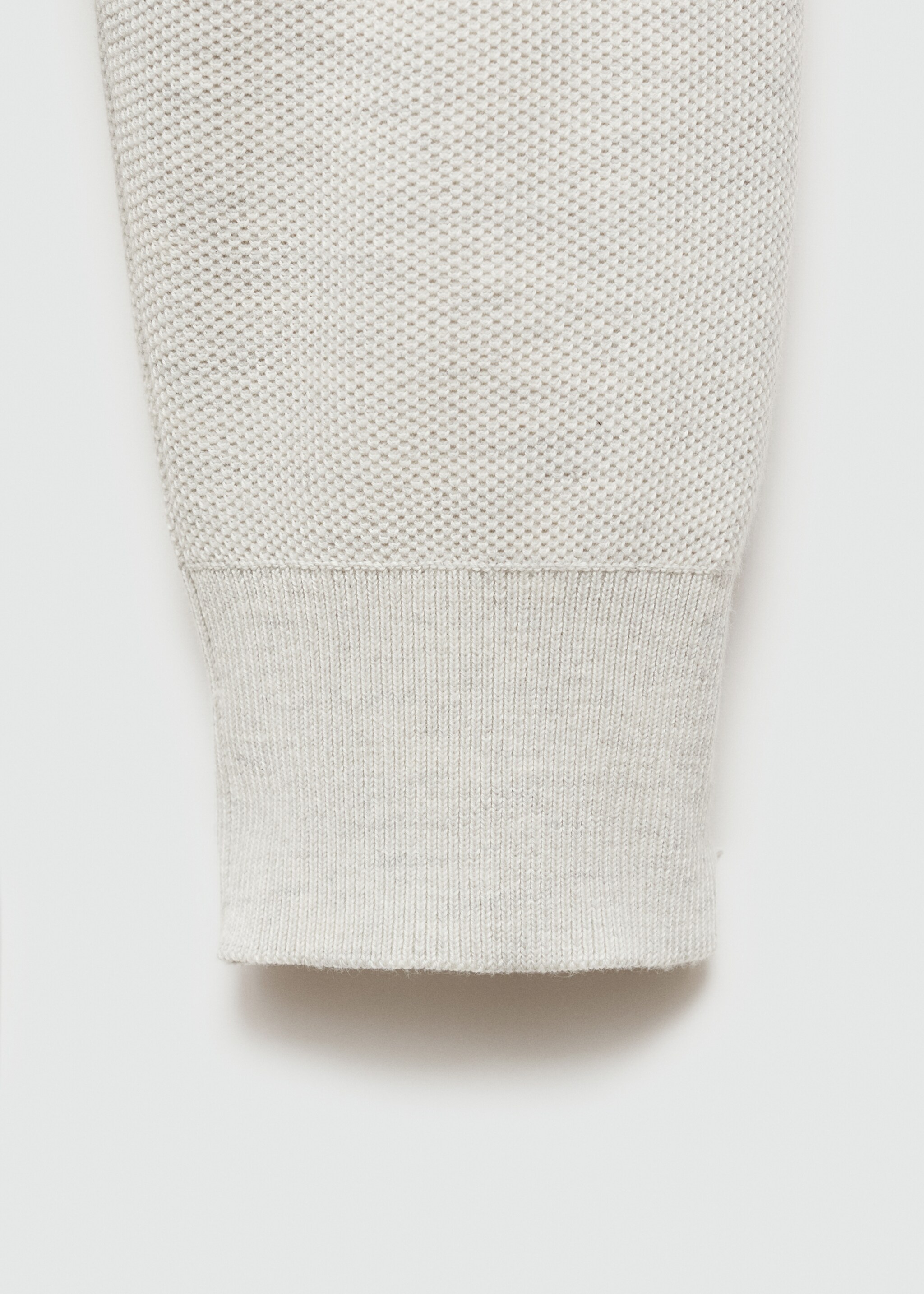 Fine-knit cotton sweater - Details of the article 0, Light Heather Grey. Ref: 77034447-00.