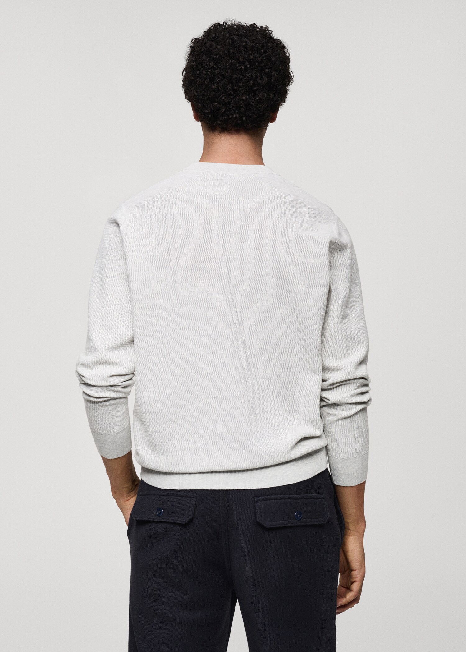 Pullover maglia sottile cotone - Retro dell'articolo