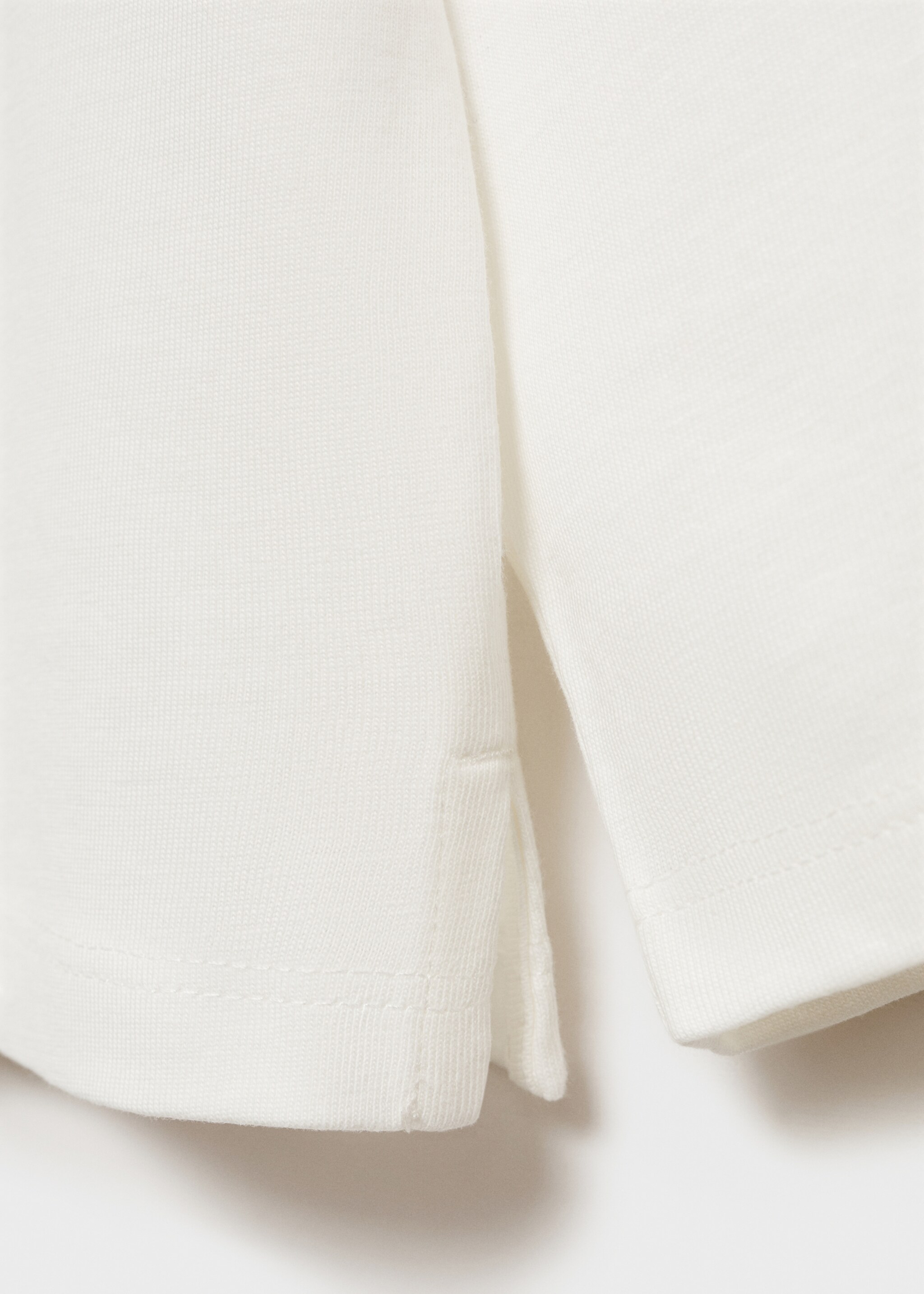 Bedrucktes Baumwoll-T-Shirt - Detail des Artikels 0, Cremeweiß. Ref: 77034448-00.