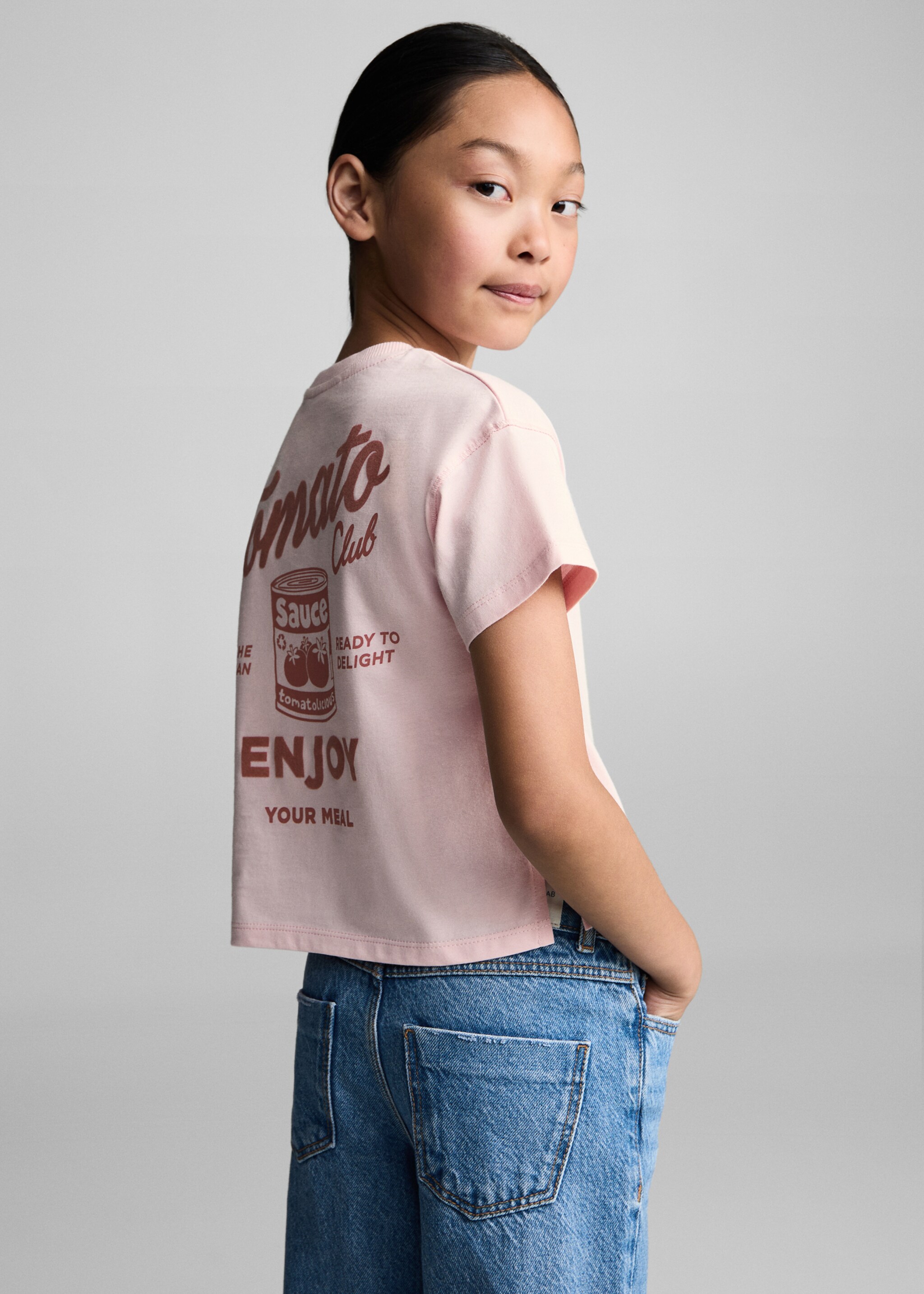 T-shirt estampada algodão - Plano médio