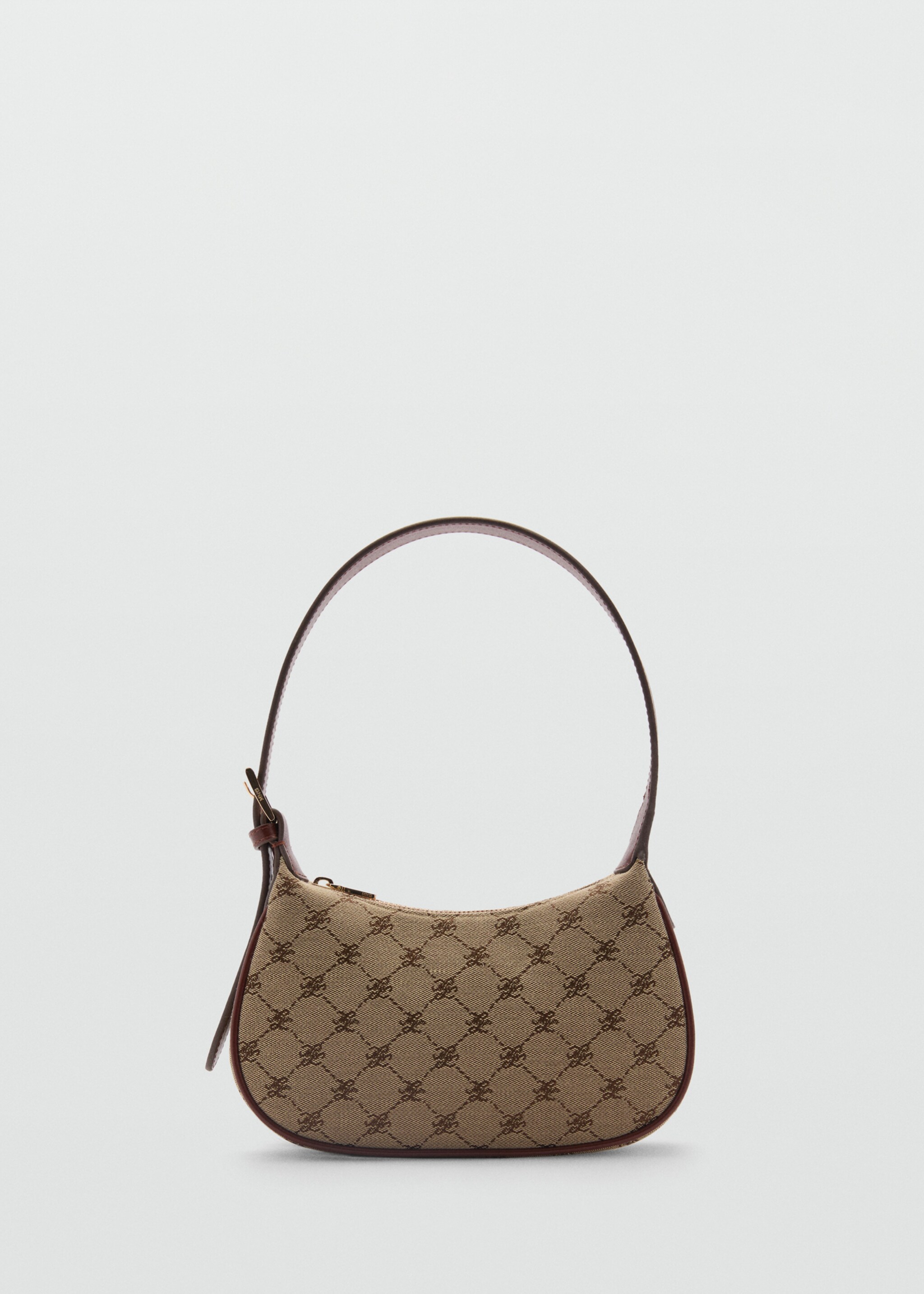 Sac porté épaule imprimé logo - Article sans modèle, Marron. Ref: 77034451-00.