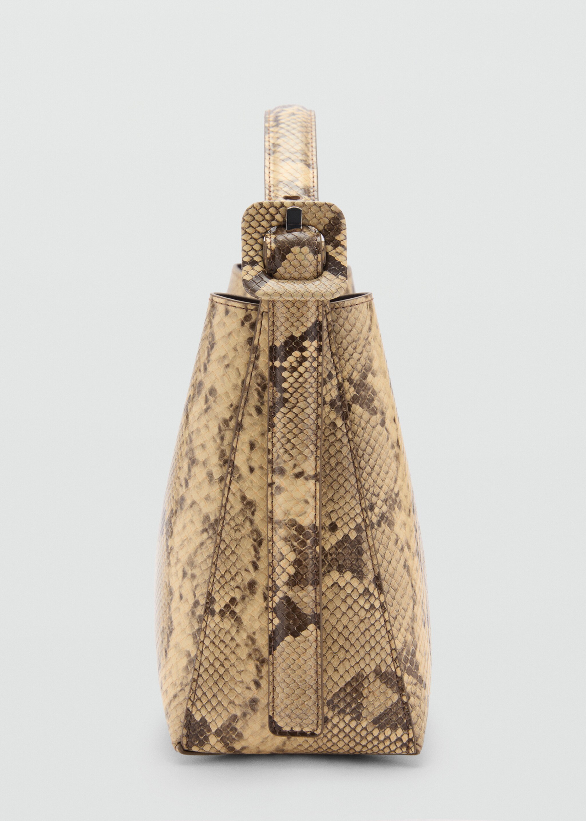 Snakeskin effect bag - Details of the article 2, Beige. Ref: 77034452-00.