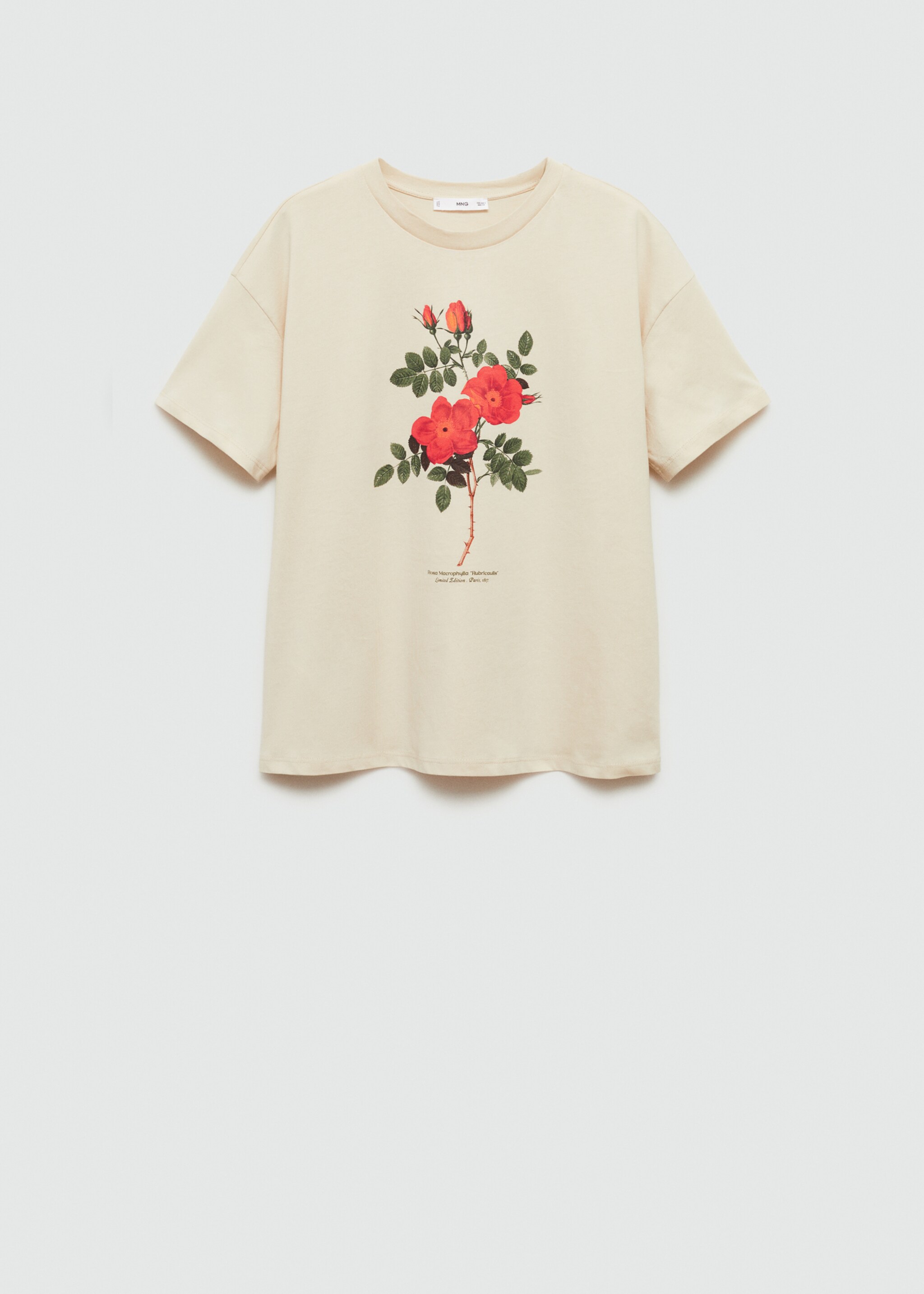 Floral-print cotton t-shirt - Article without model