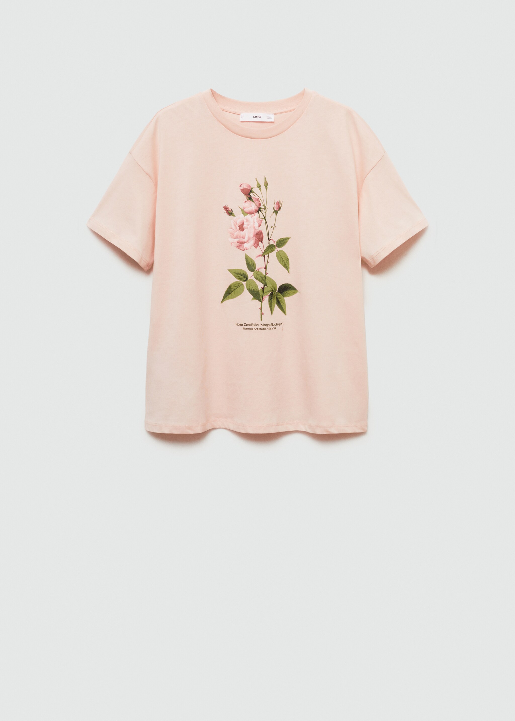 T-shirt coton fleur imprimée - Article sans modèle