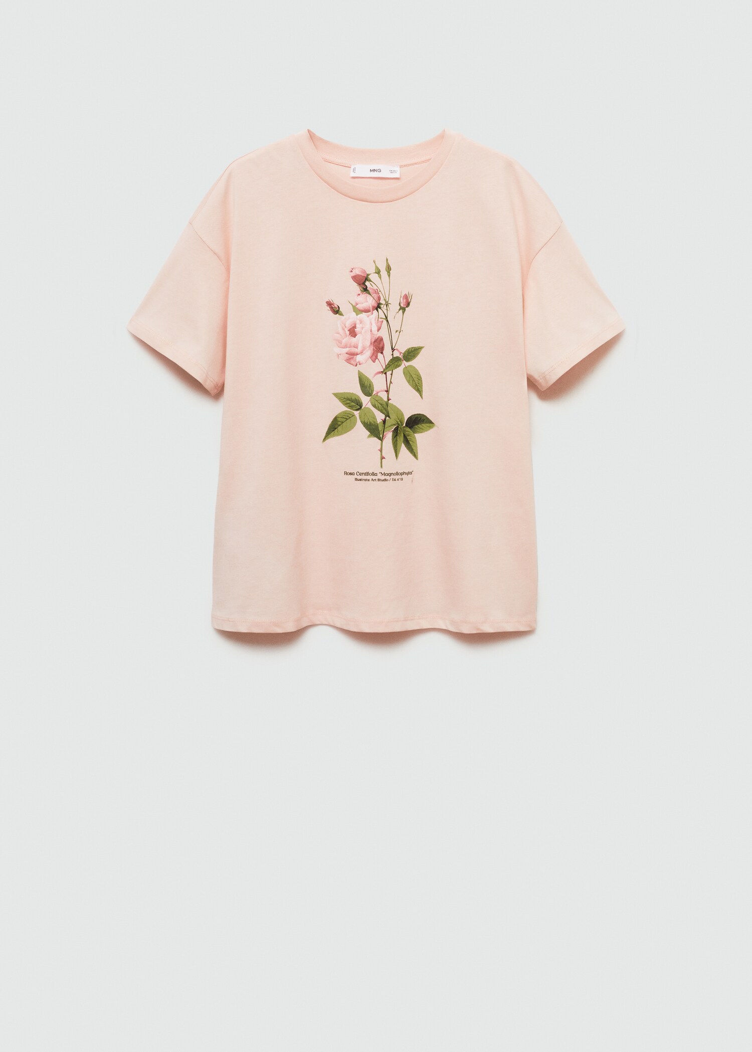 Floral-print cotton t-shirt - Article without model