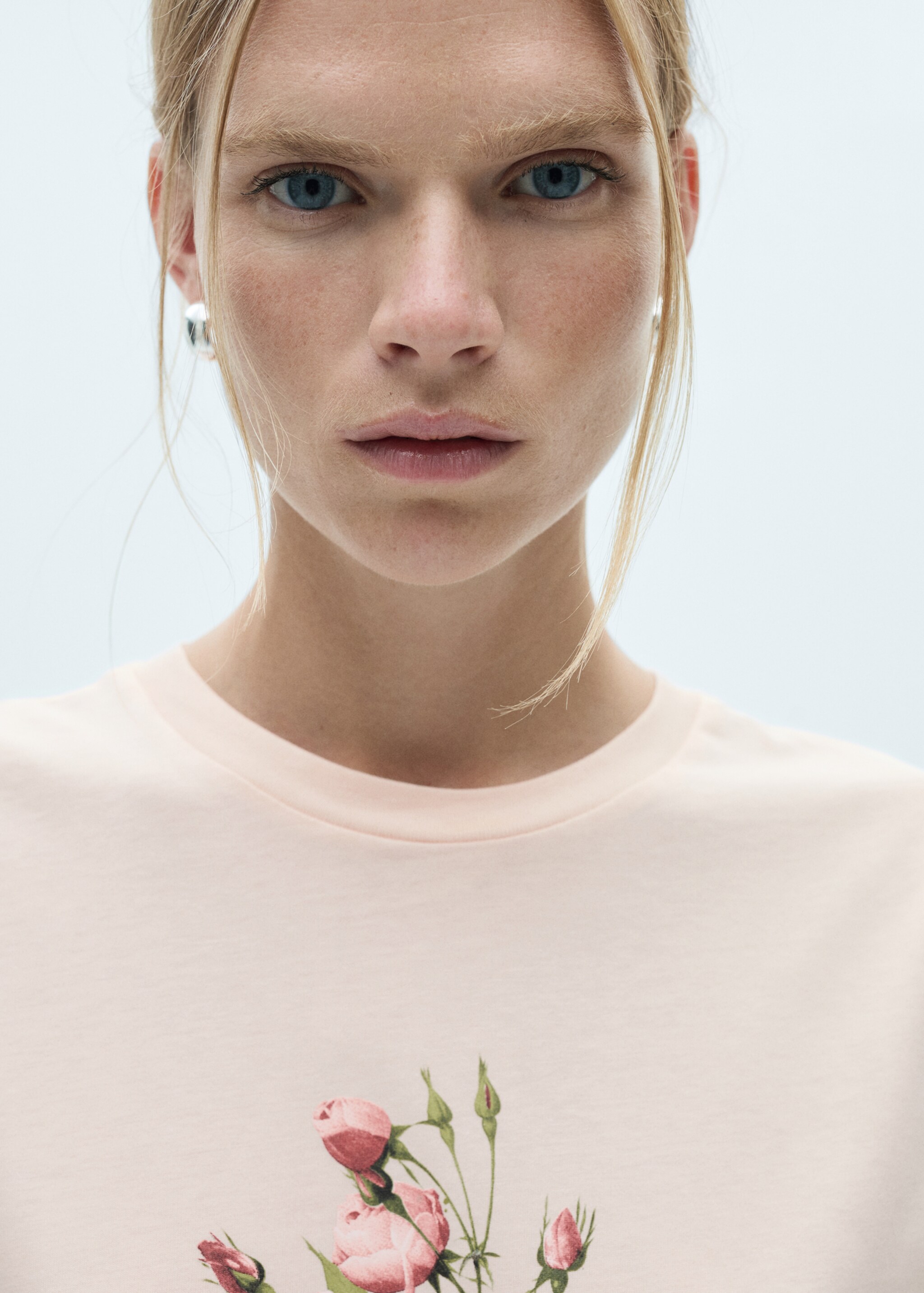 T-shirt coton fleur imprimée - Détail de l'article 1