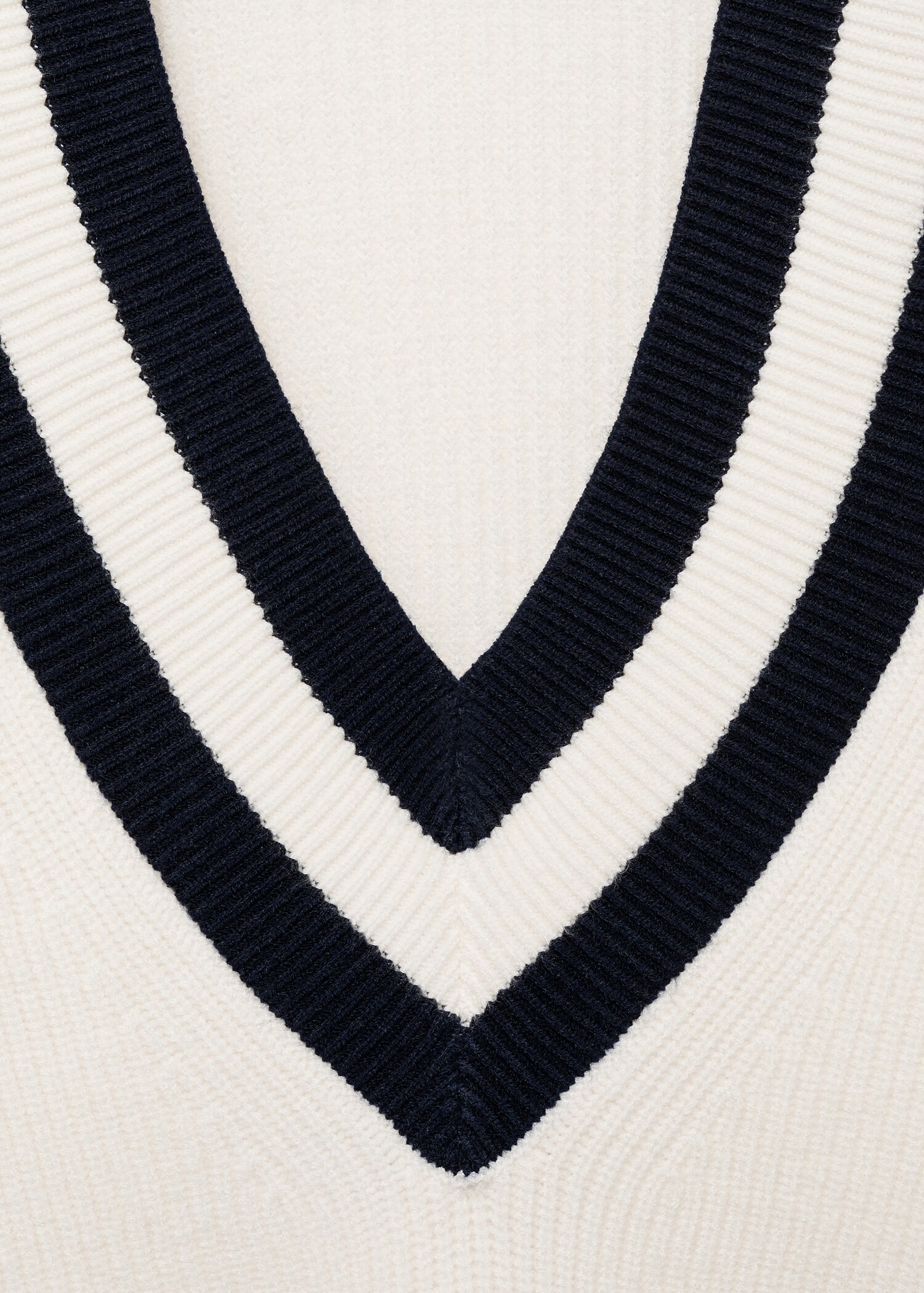 Pull-over à col en V contrastant - Détail de l'article 8
