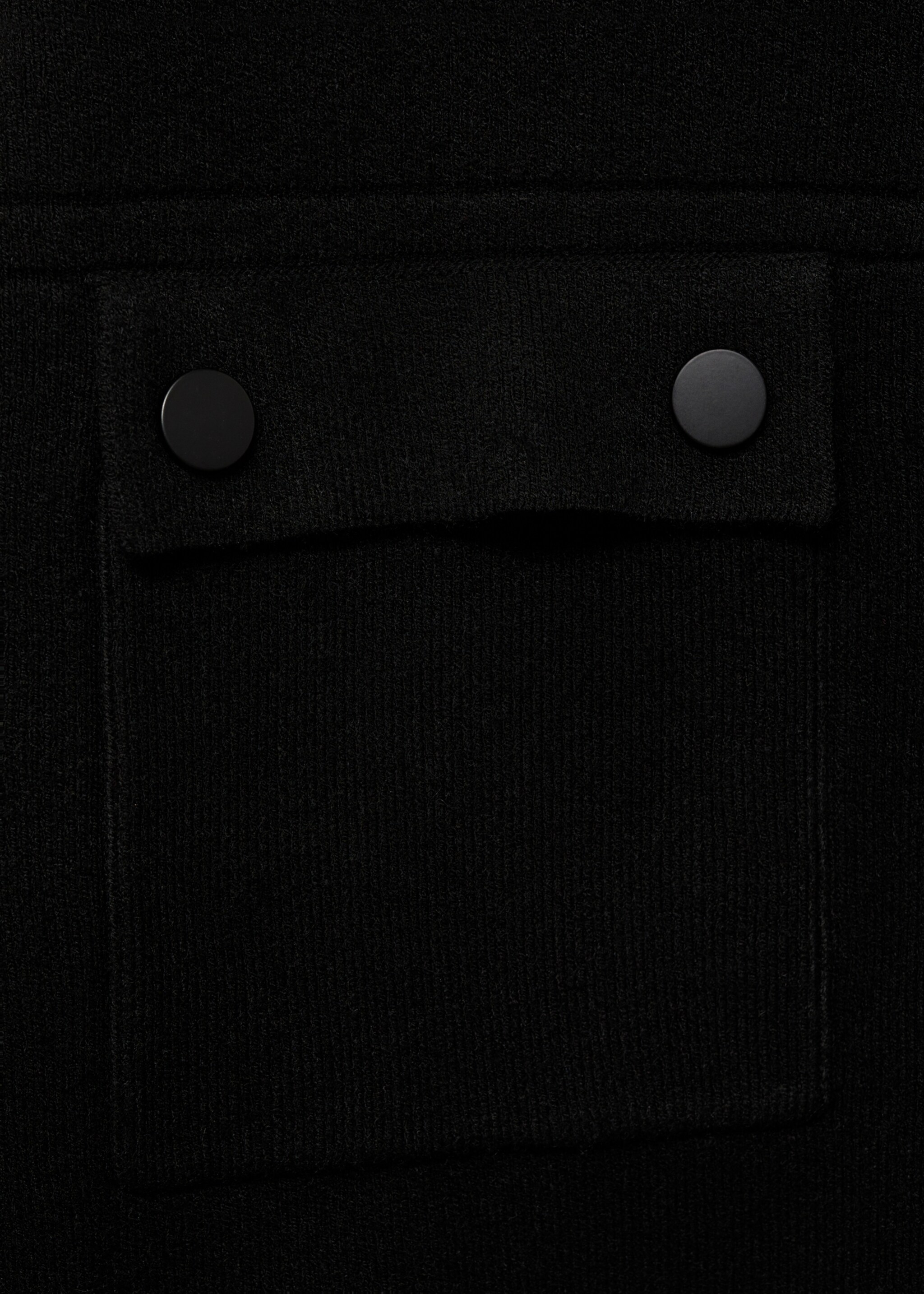 Pocket knit jacket - Details of the article 0, Black. Ref: 77034762-00.